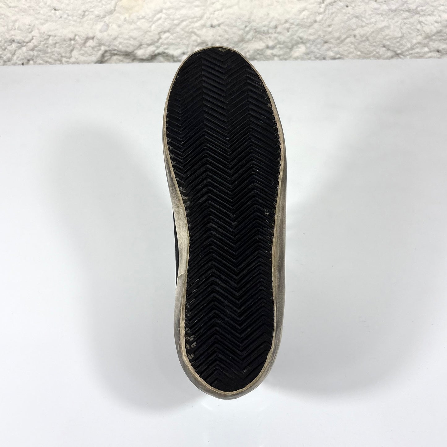 Golden goose Superstar "ARCHIVE" nere con stella e dettagli argento 40
