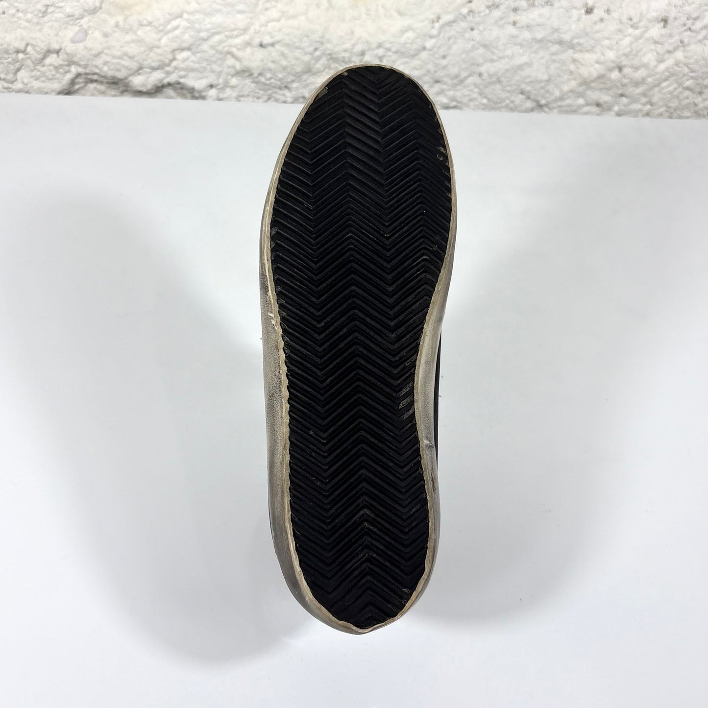 Golden goose Superstar "ARCHIVE" nere con stella e dettagli argento 40