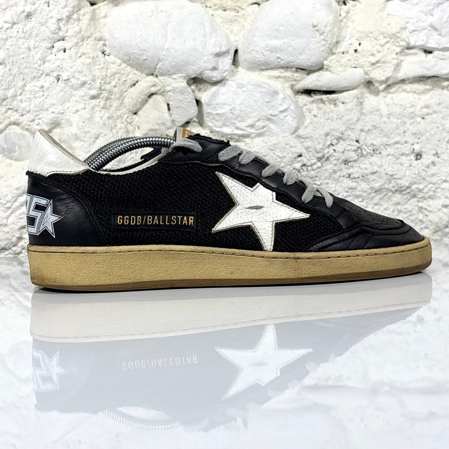 Golden goose Ballstar nere con stella e talloncini bianchi 41
