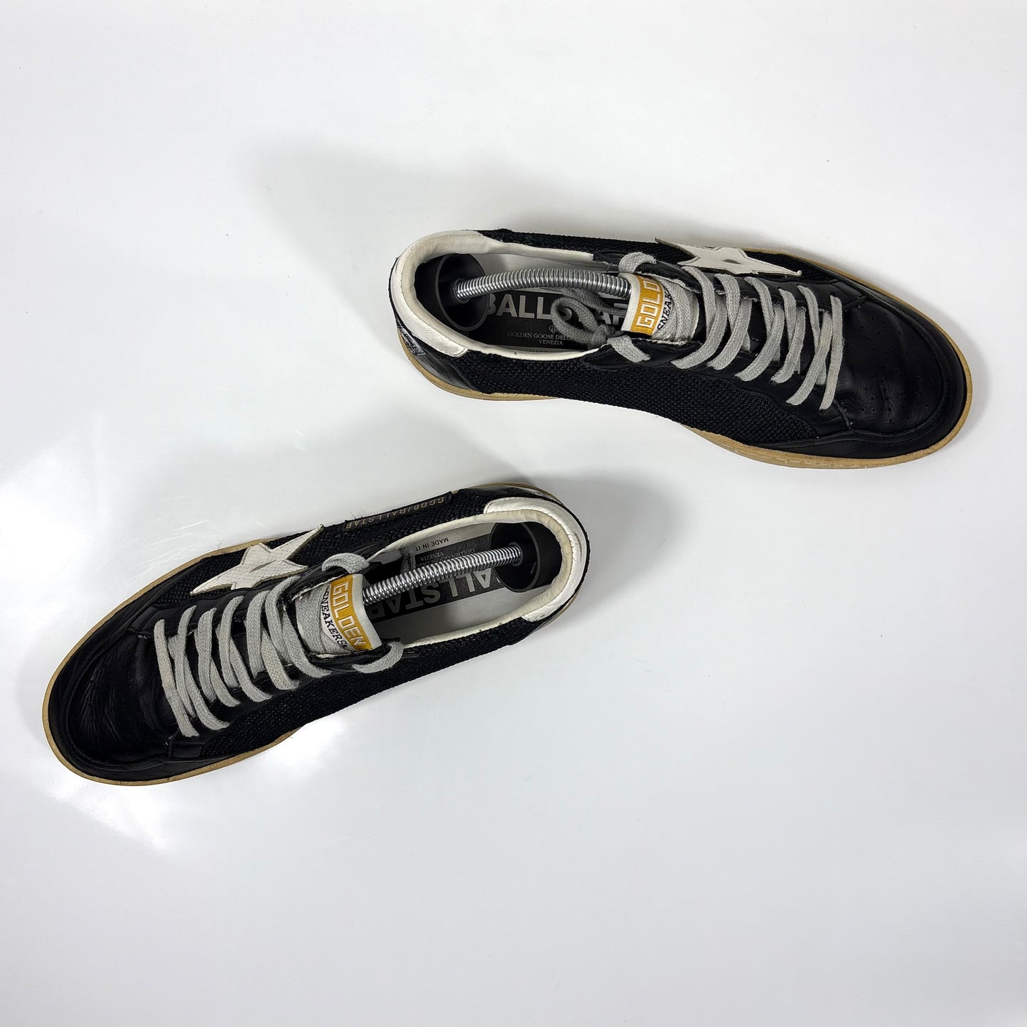 Golden goose Ballstar nere con stella e talloncini bianchi 41