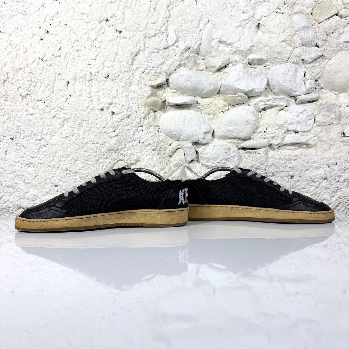 Golden goose Ballstar nere con stella e talloncini bianchi 41