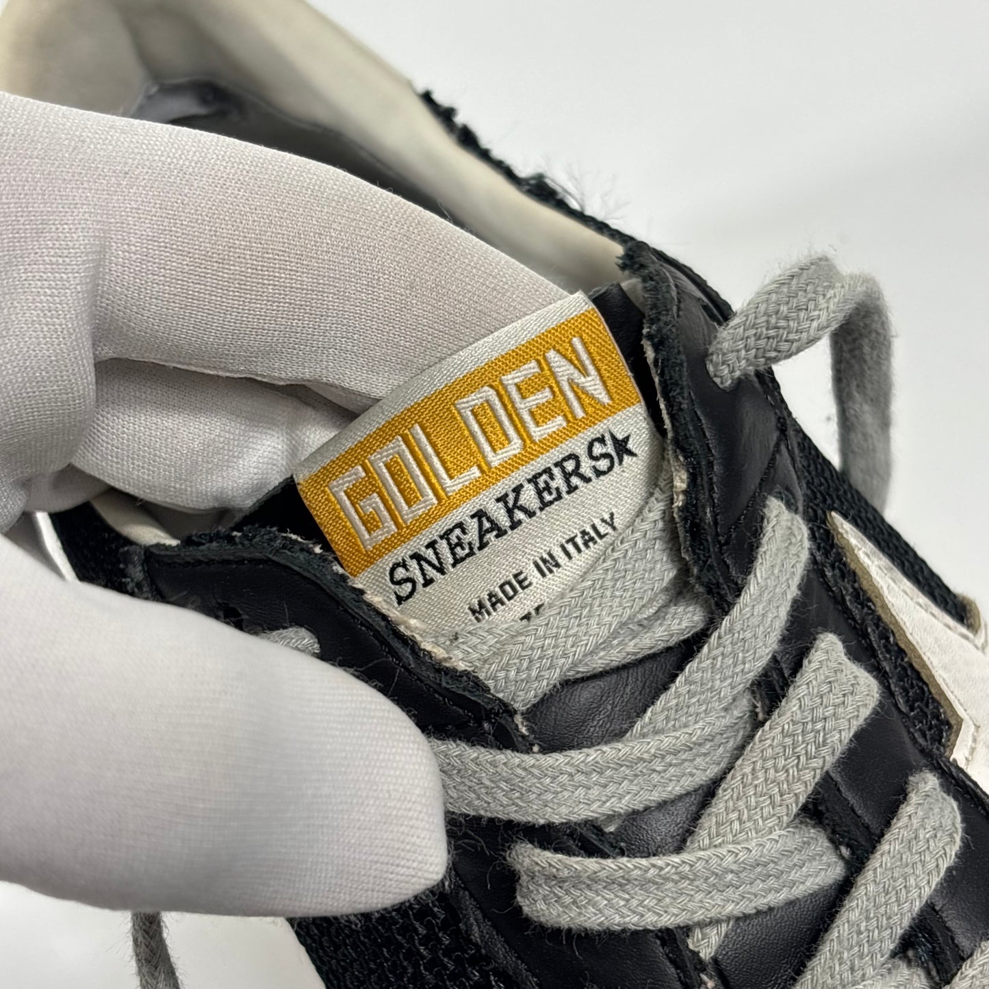 Golden goose Ballstar nere con stella e talloncini bianchi 41