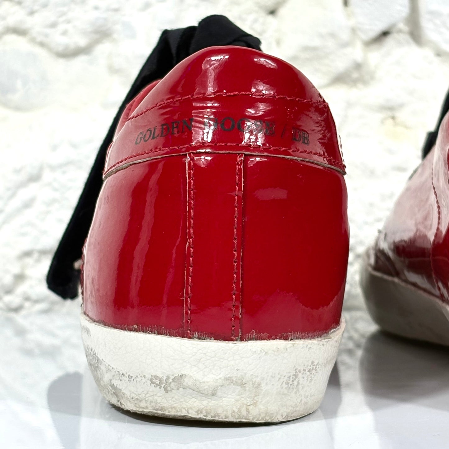 Golden goose Superstar rosso lucido con stella grigio 38