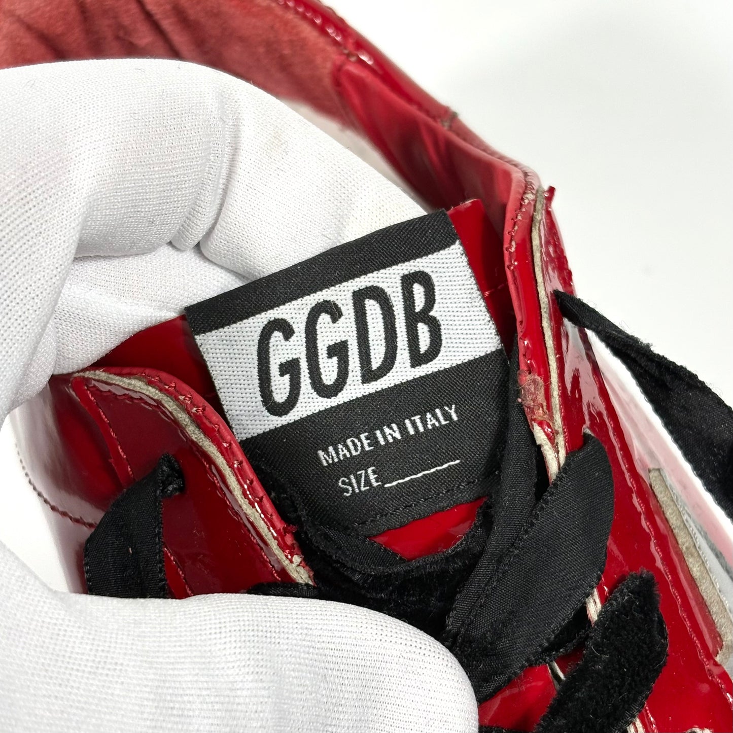 Golden goose Superstar rosso lucido con stella grigio 38