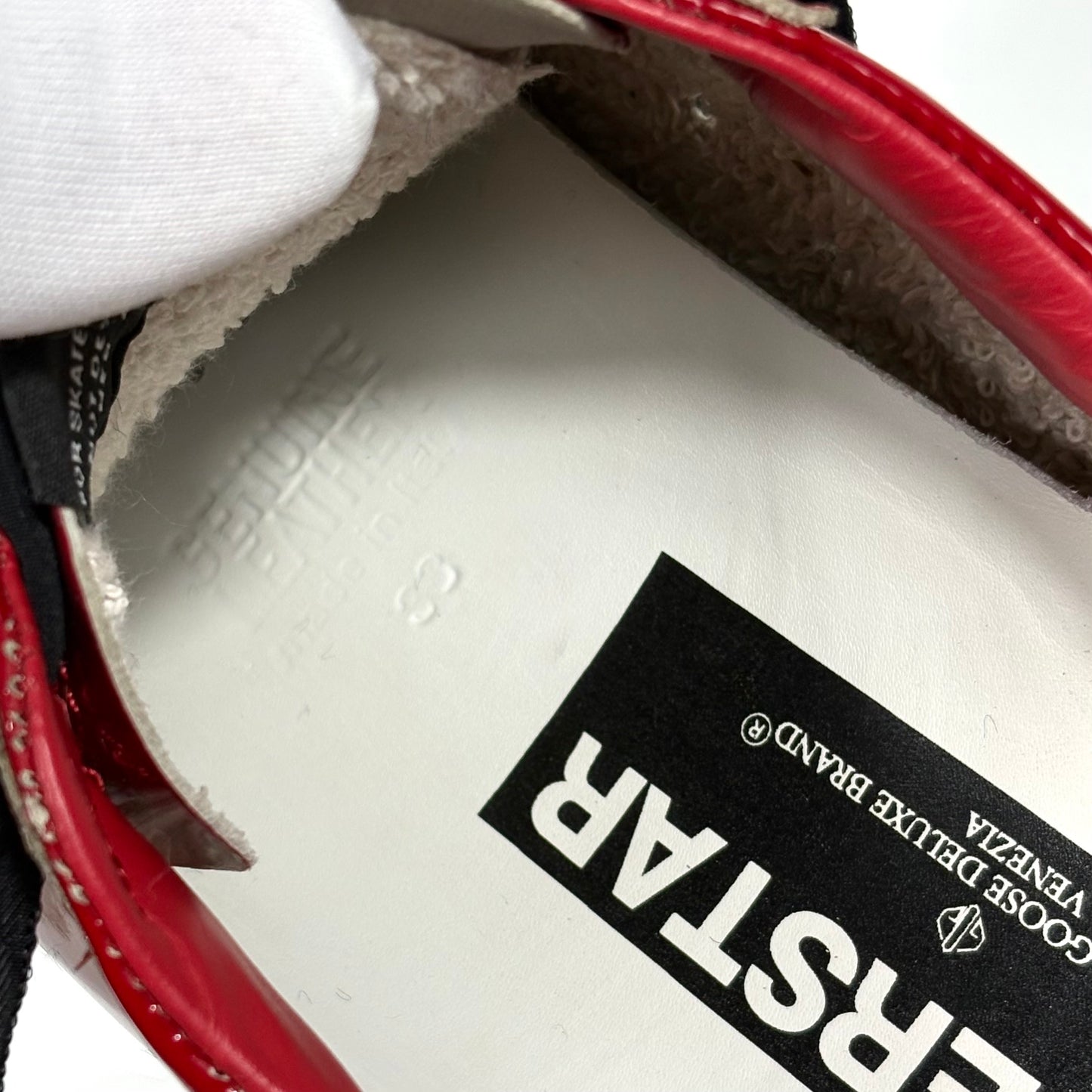 Golden goose Superstar rosso lucido con stella grigio 38