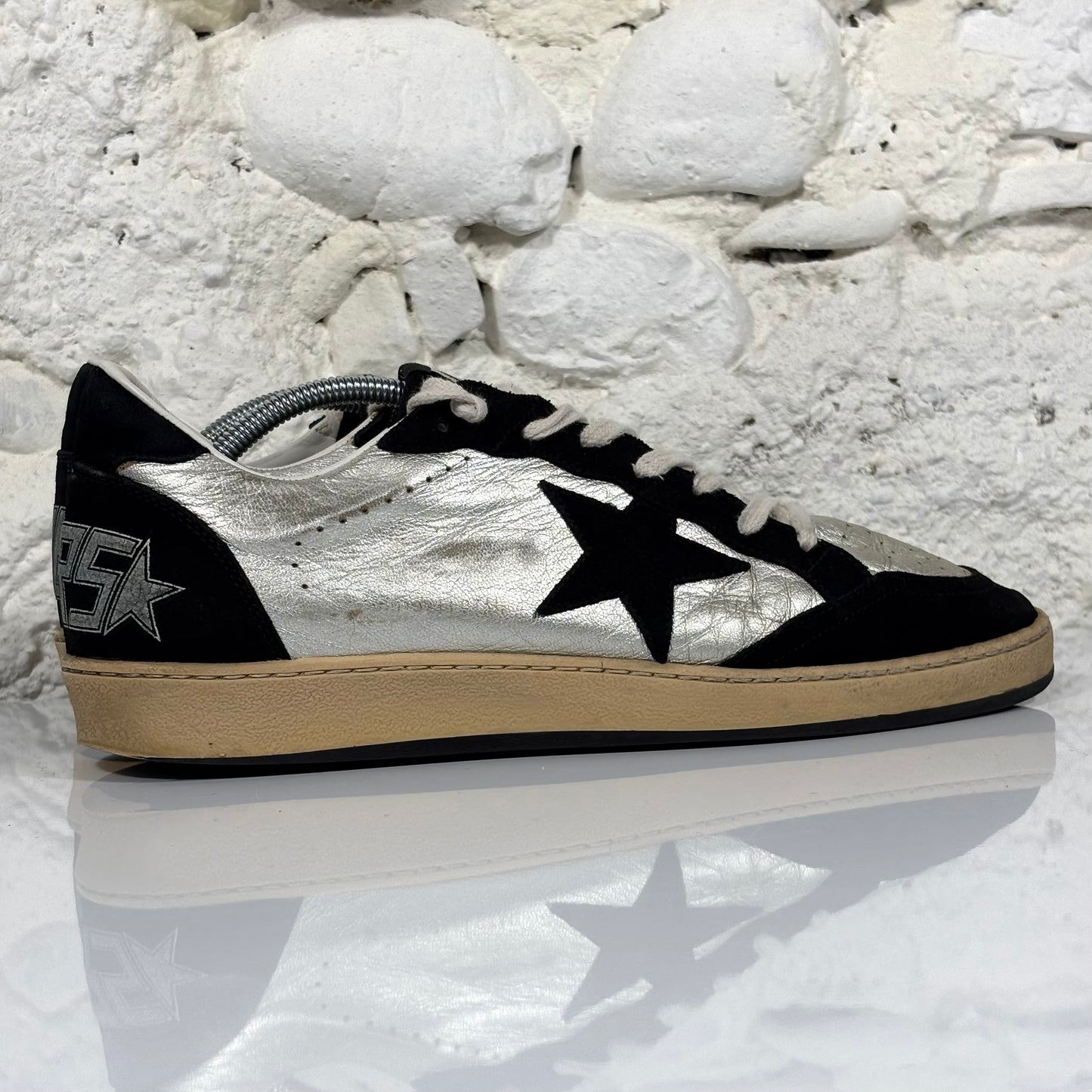 Golden goose Ballstar argento e nero 42