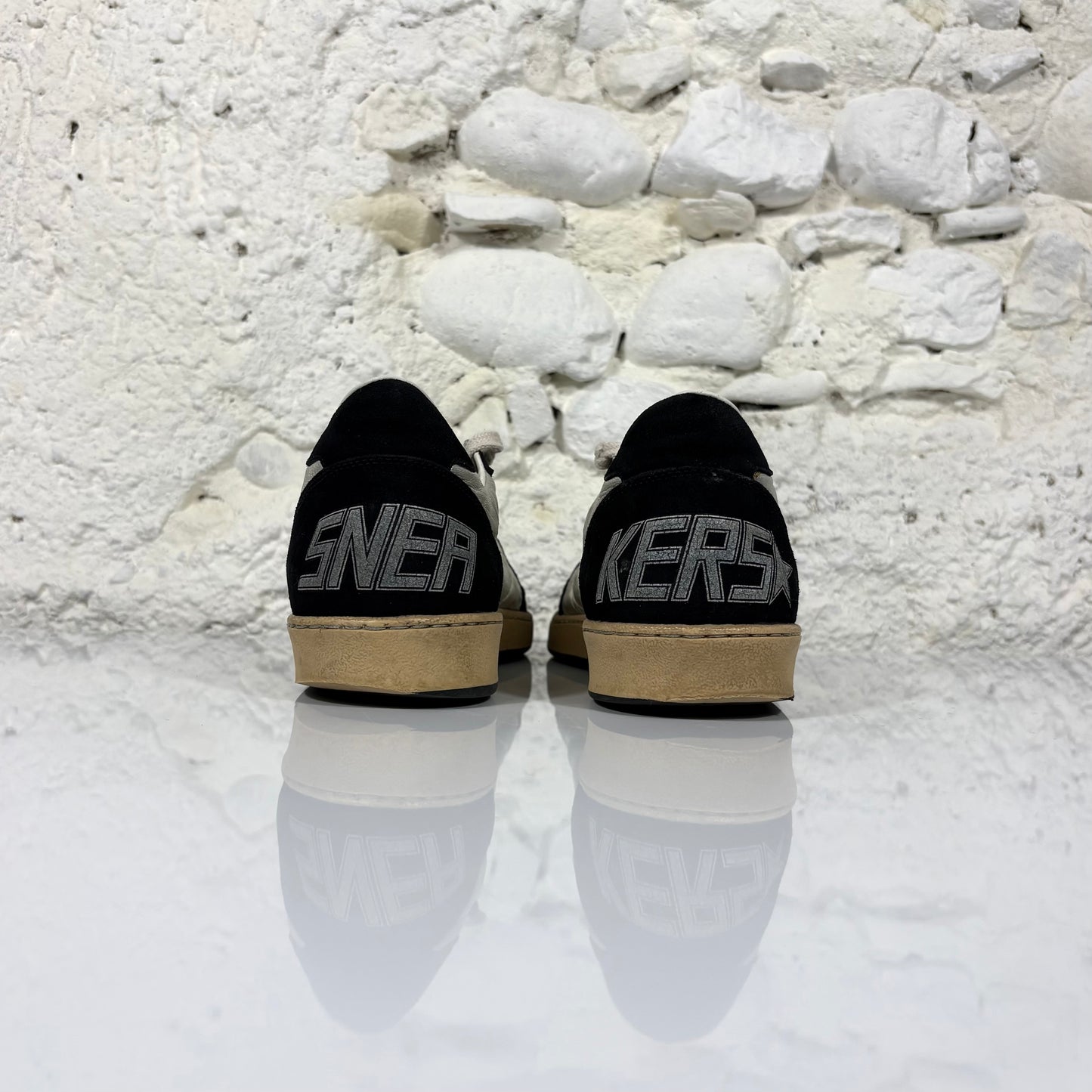 Golden goose Ballstar argento e nero 42