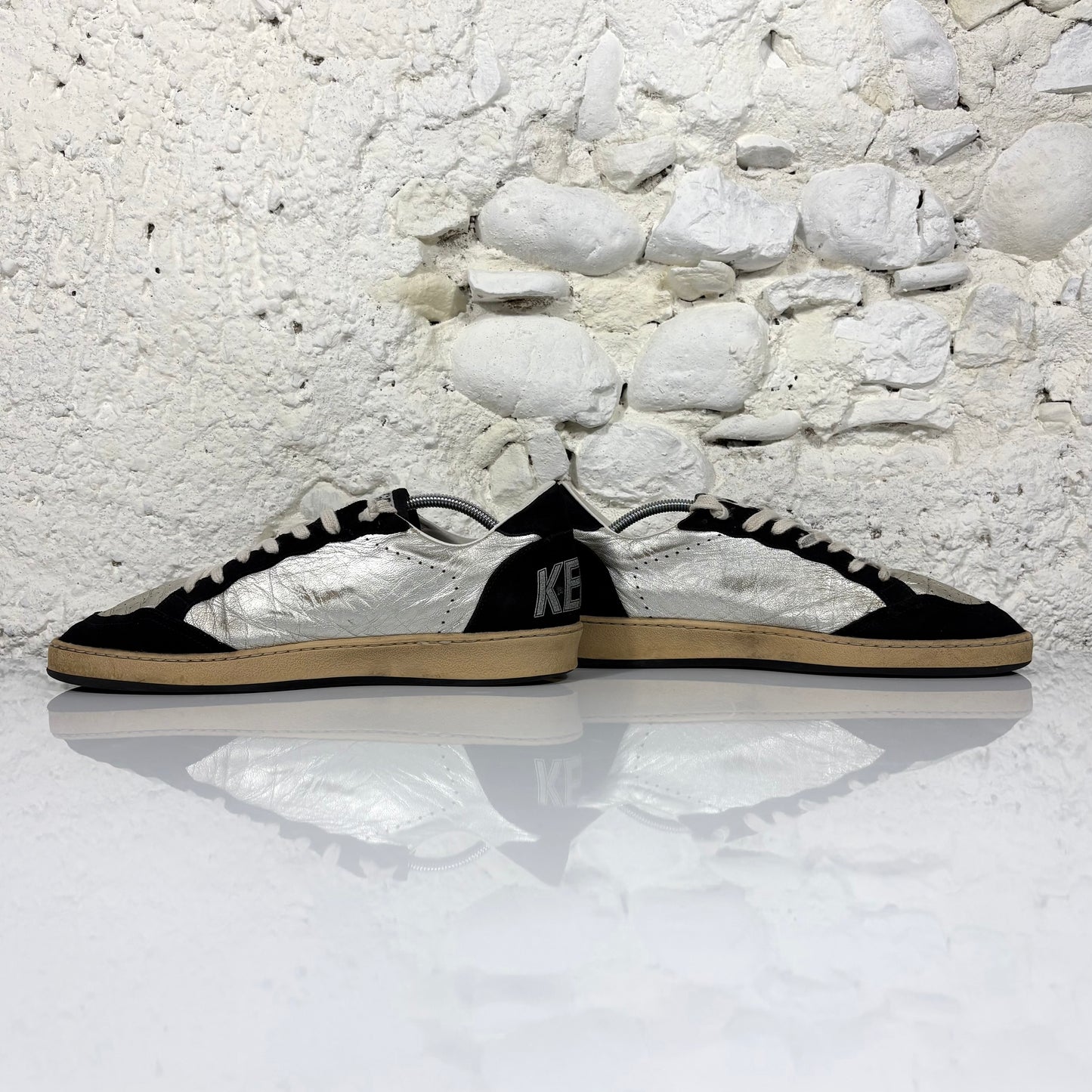 Golden goose Ballstar argento e nero 42