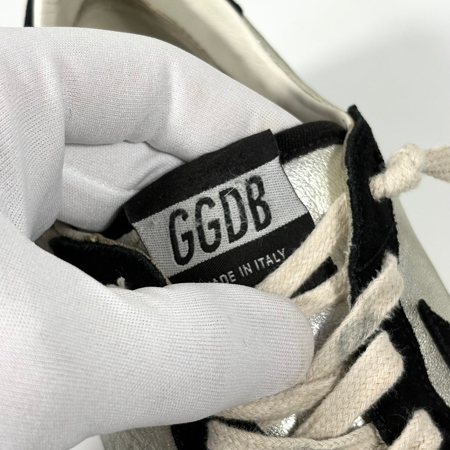 Golden goose Ballstar argento e nero 42