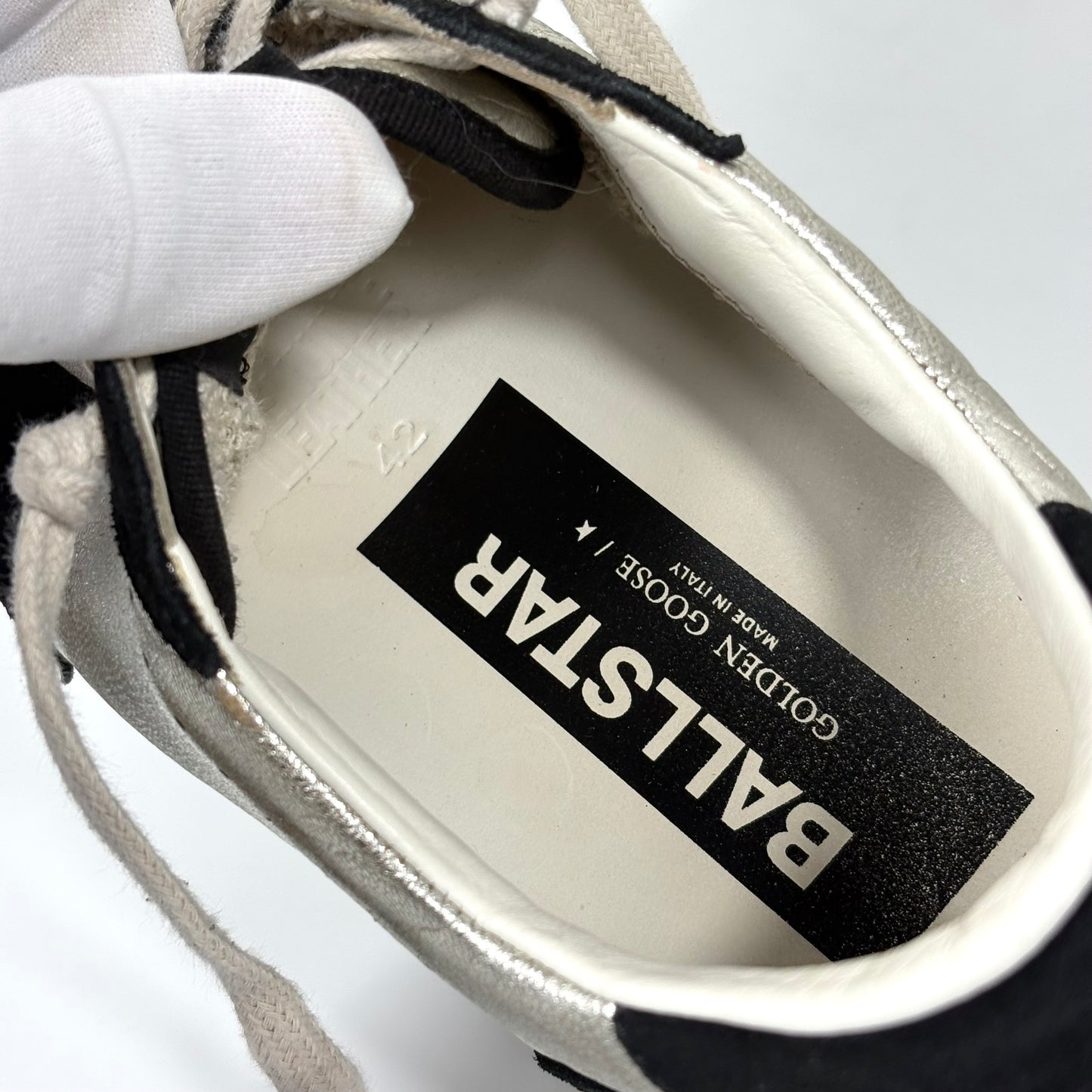 Golden goose Ballstar argento e nero 42