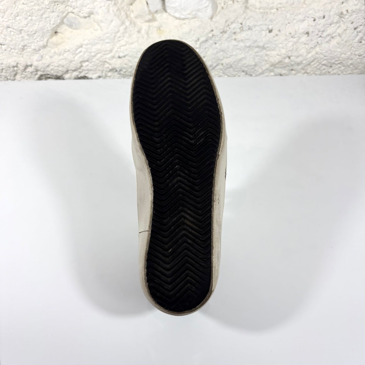 Golden goose Superstar bianche co talloncino in denim blu 42