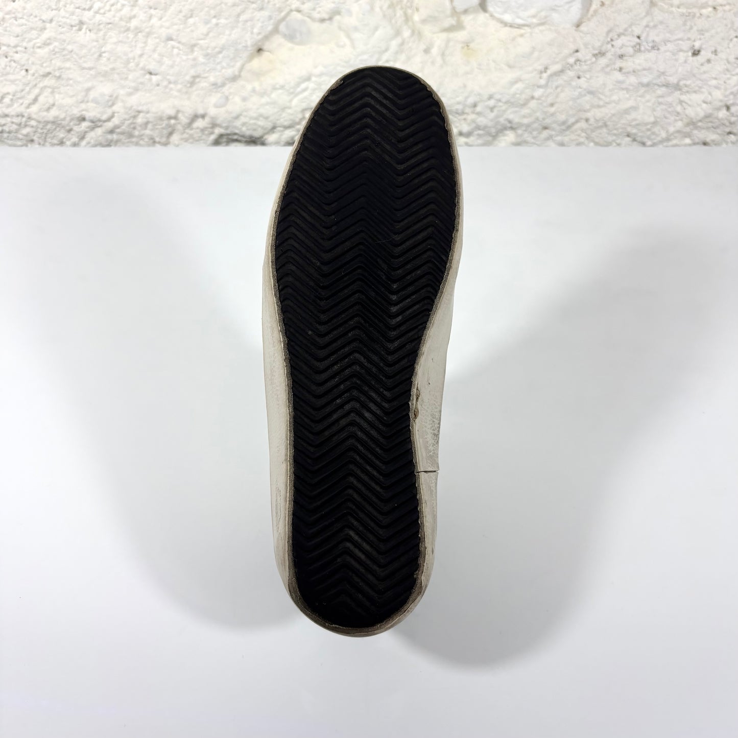 Golden goose Superstar bianche co talloncino in denim blu 42
