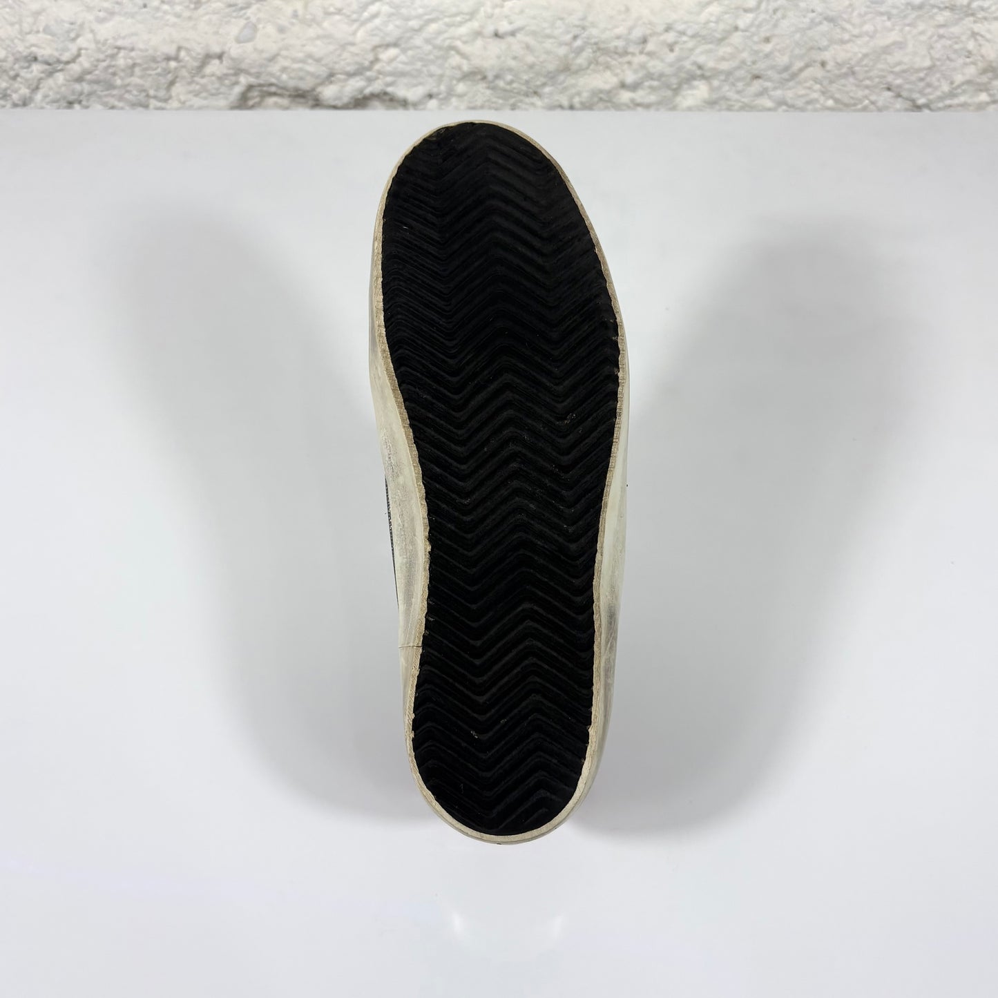Golden goose Superstar grigio "glitter", stella nera e talloncini fucsia 37