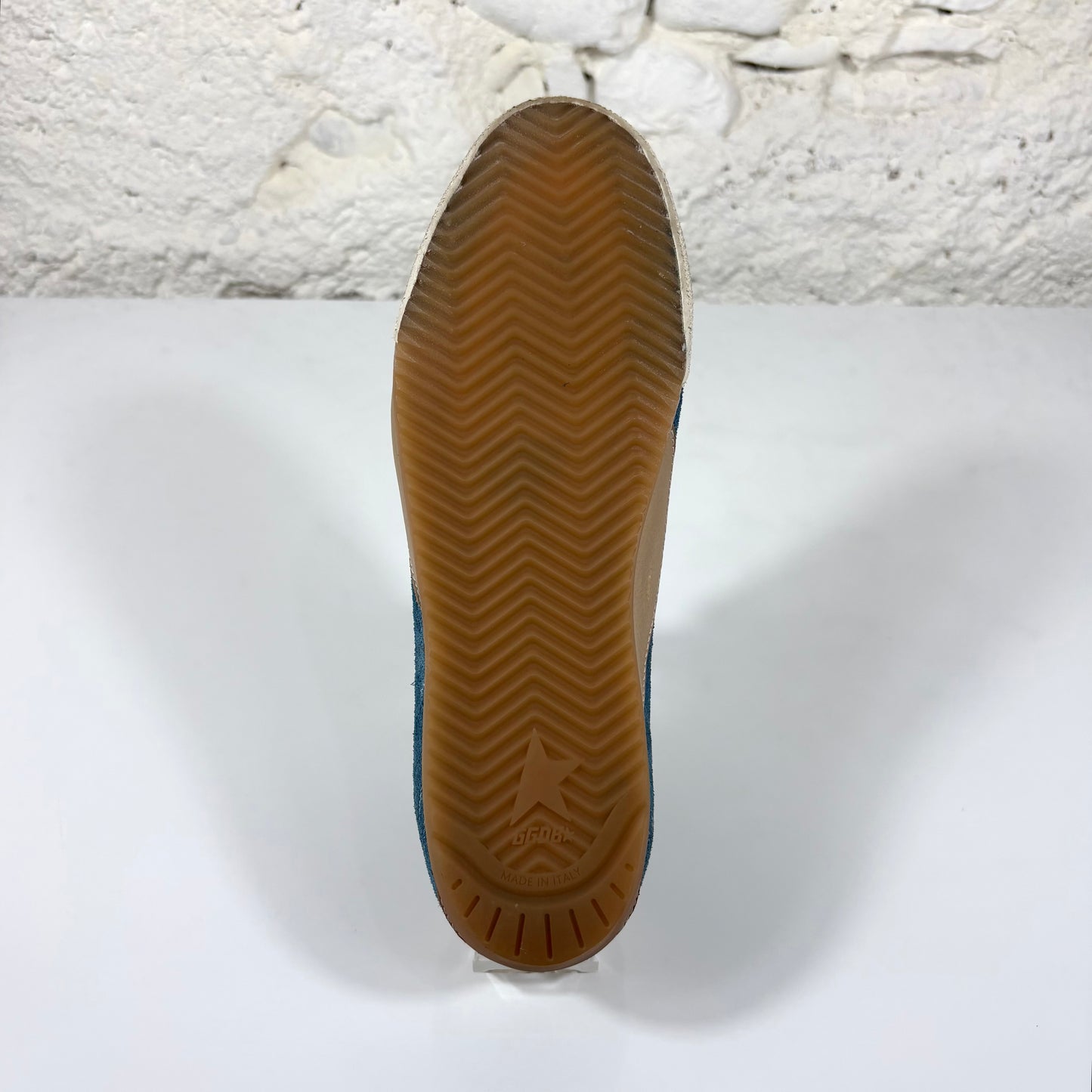 Golden goose True Star blu con stella nera e talloncini bronzo 40