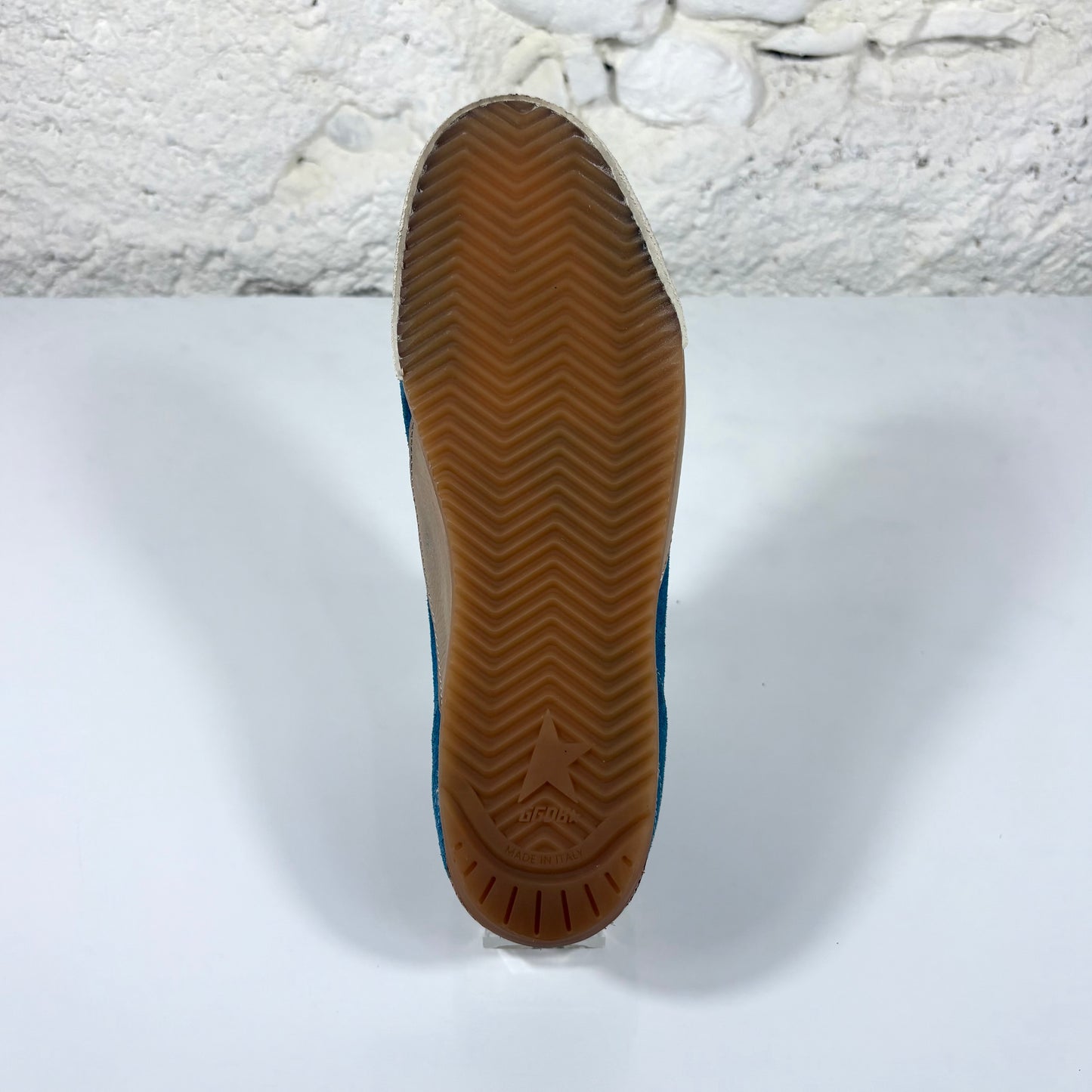 Golden goose True Star blu con stella nera e talloncini bronzo 40