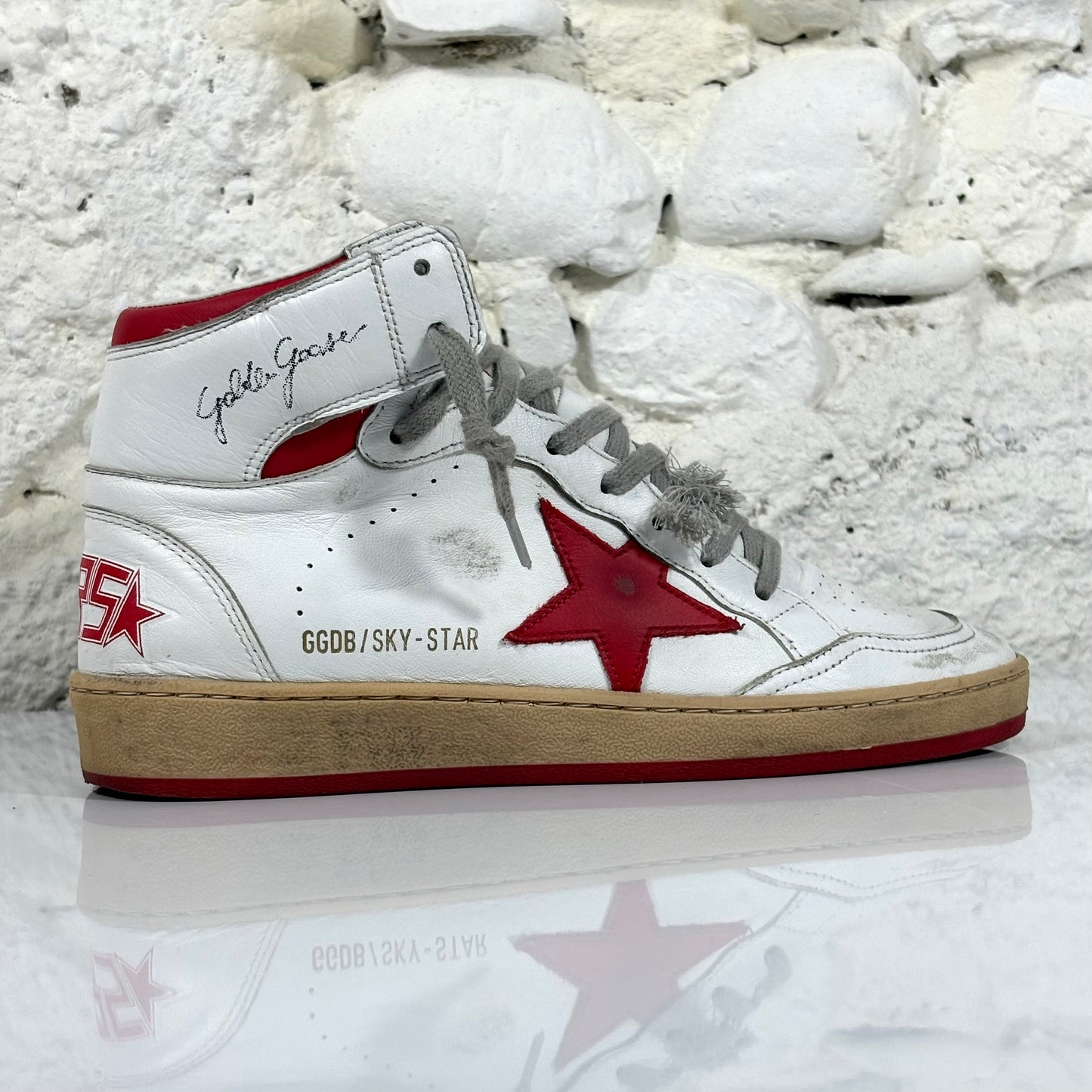 Golden goose Sky star bianche e rosse 38