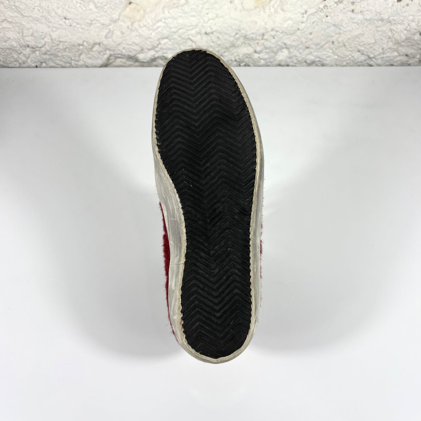 Golden goose Superstar "archive" LTD in cavallino rosso con stella e talloncini argento 42