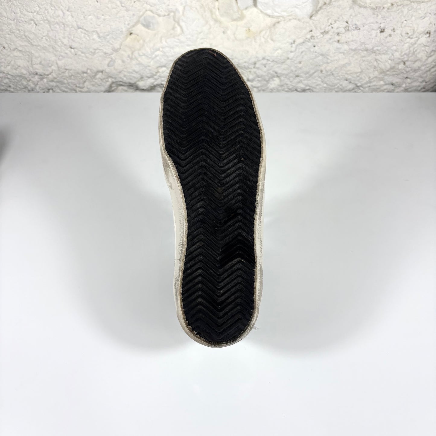 Golden goose Superstar bianche classiche con stella e talloncini argento 41