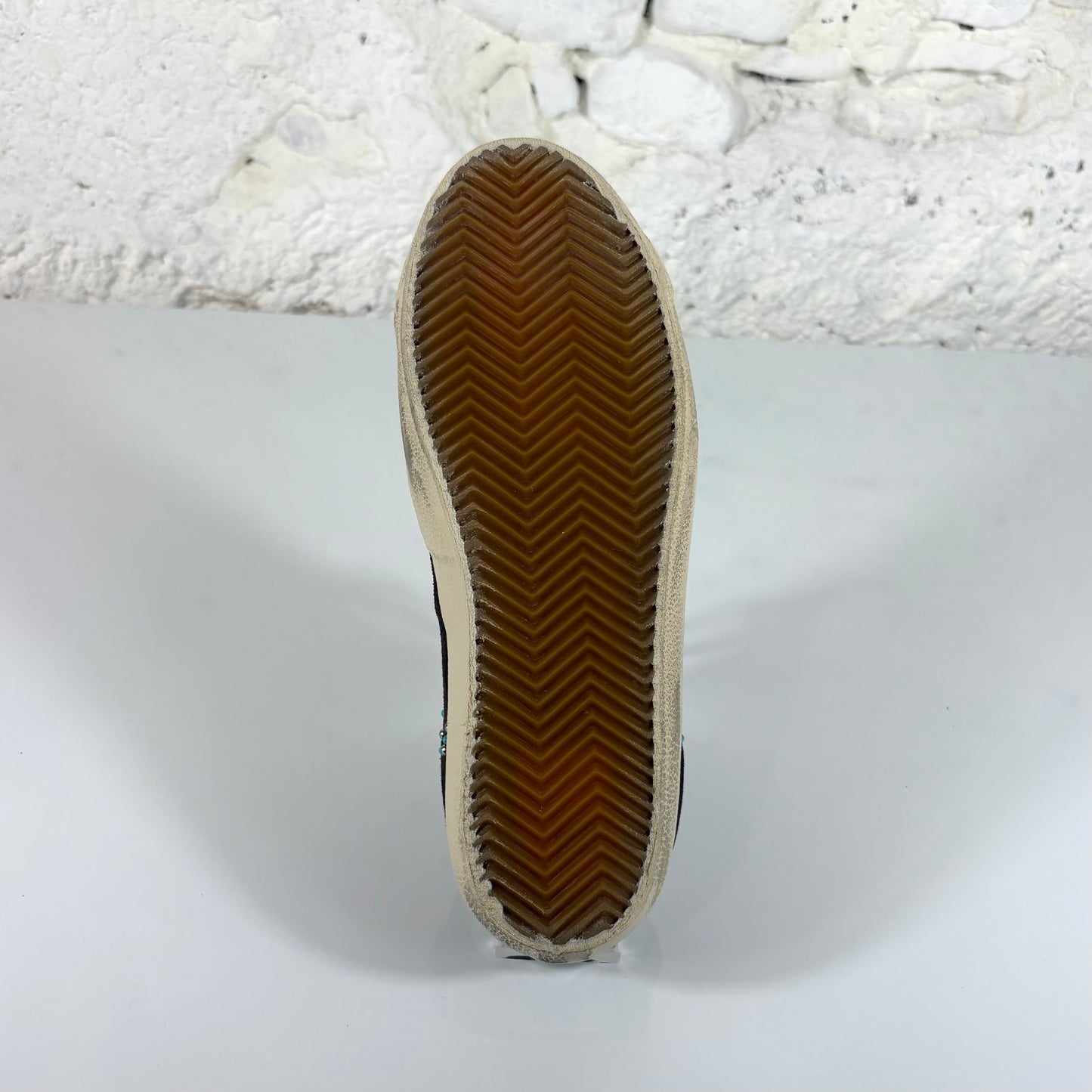 Golden goose Superstar Sabot marroni in pelle marrone scamosciata con perle 39