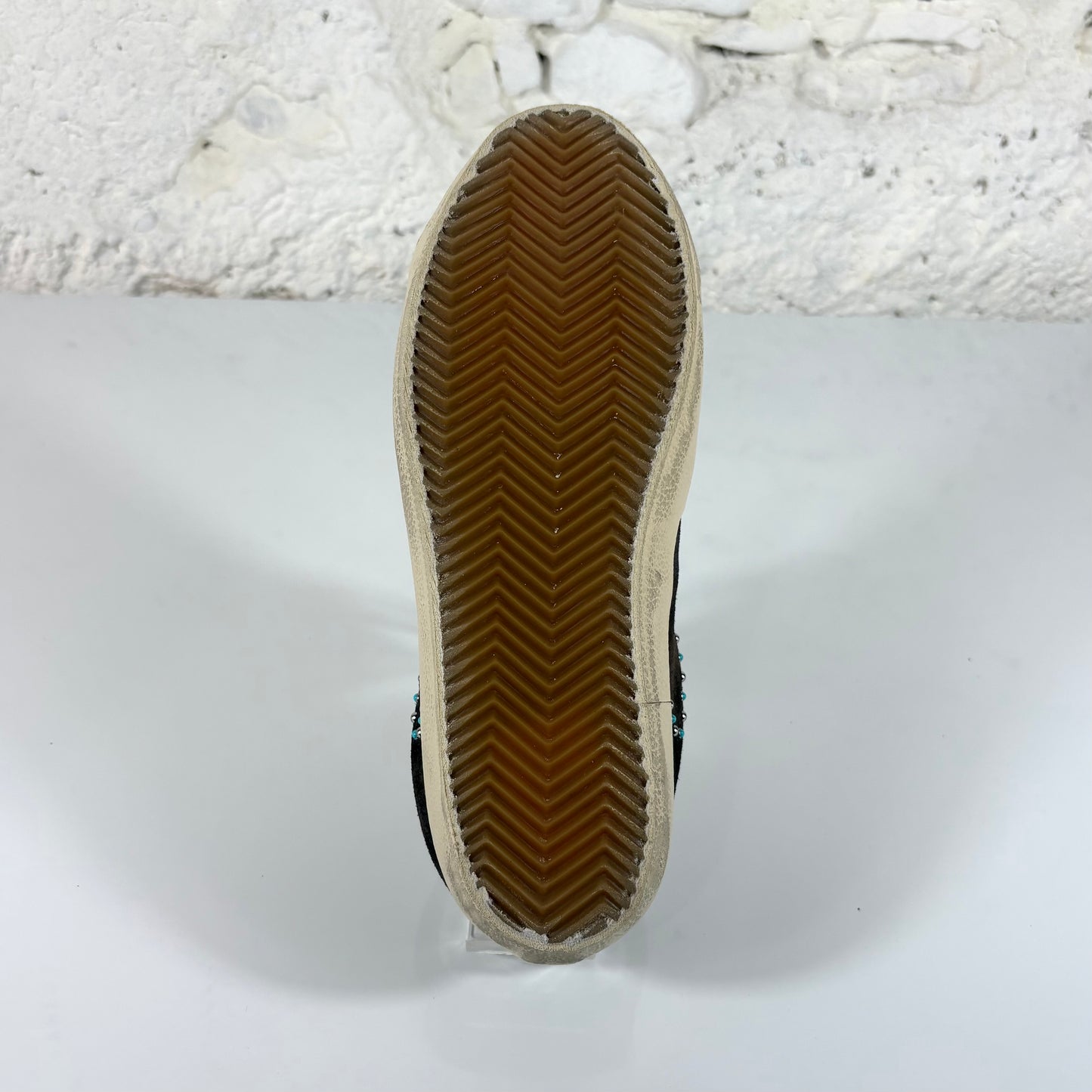 Golden goose Superstar Sabot marroni in pelle marrone scamosciata con perle 39
