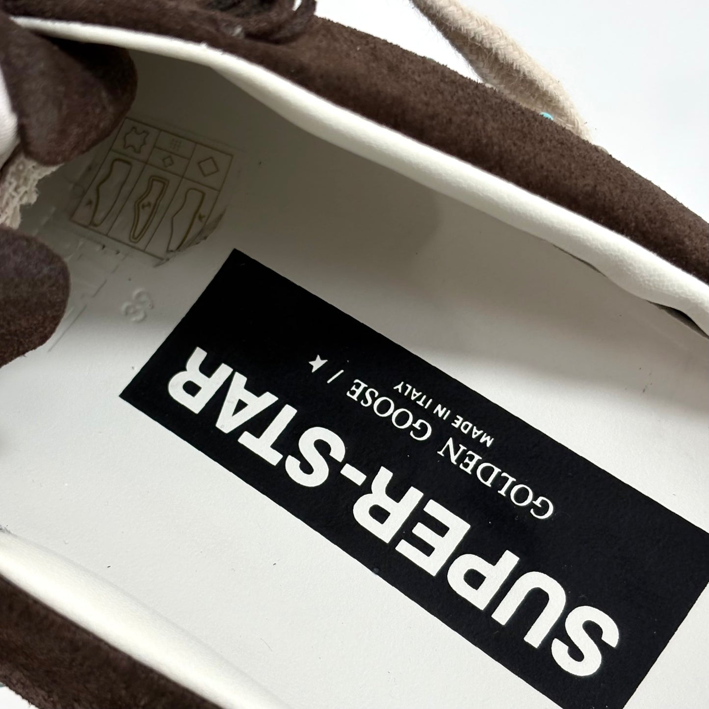 Golden goose Superstar Sabot marroni in pelle marrone scamosciata con perle 39