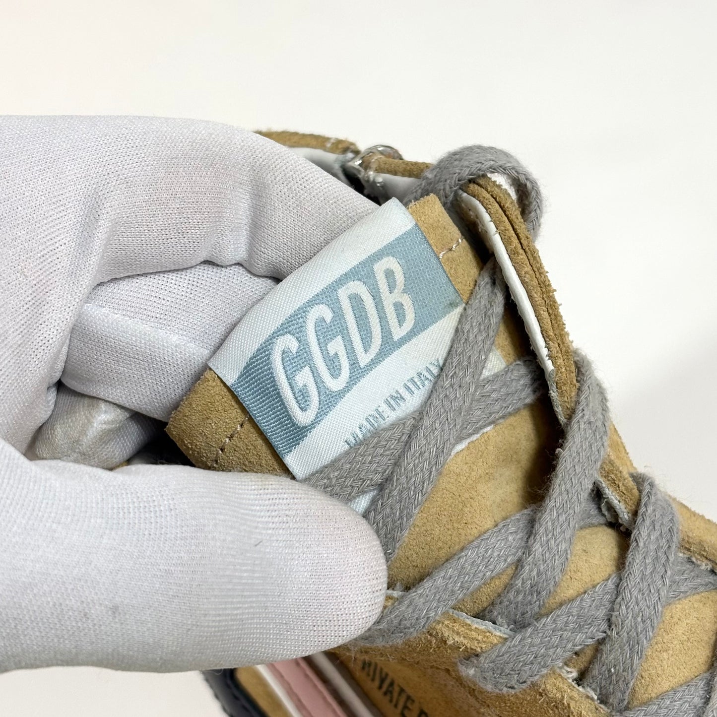 Golden goose Slide sabbia e striscia rosa LTD 38