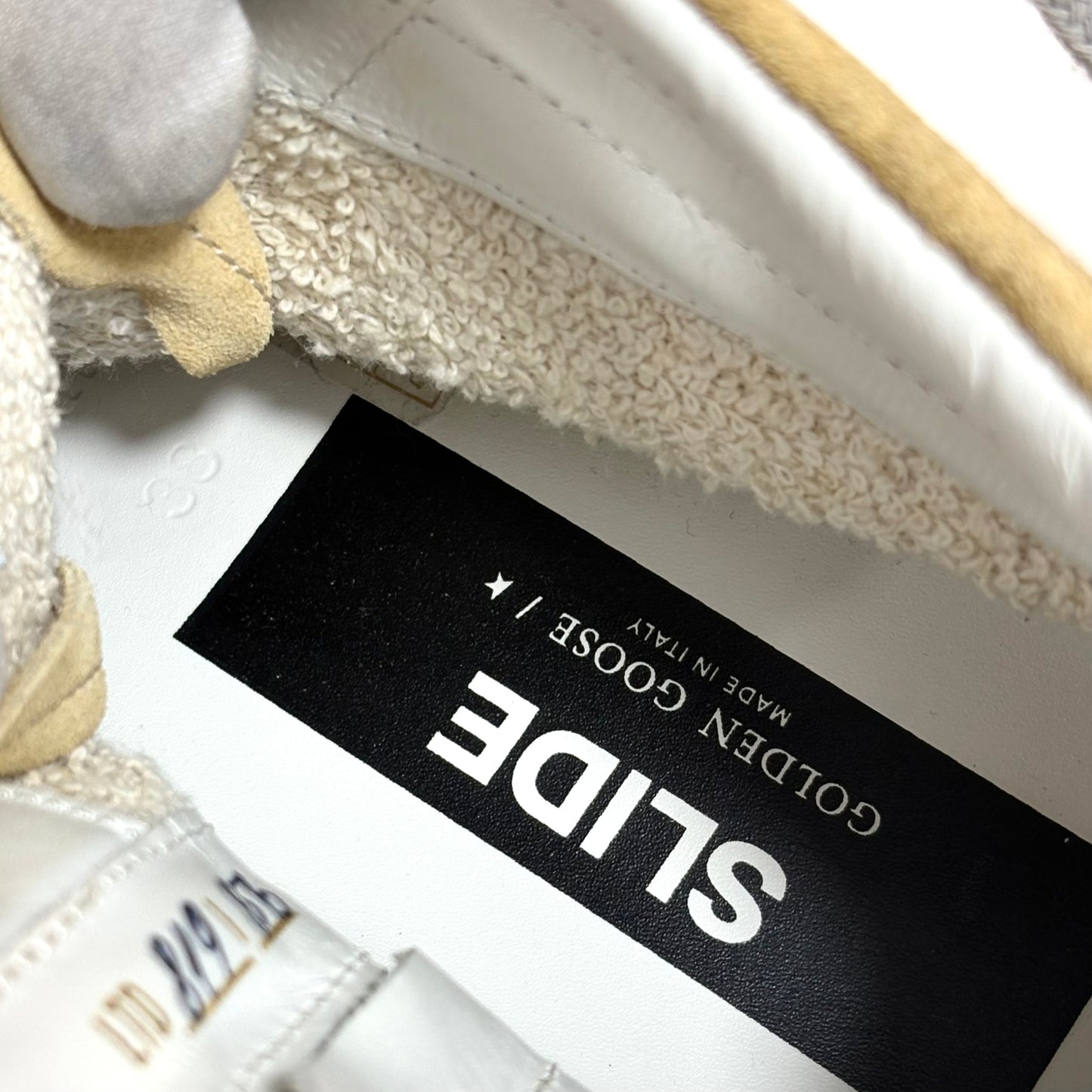Golden goose Slide sabbia e striscia rosa LTD 38
