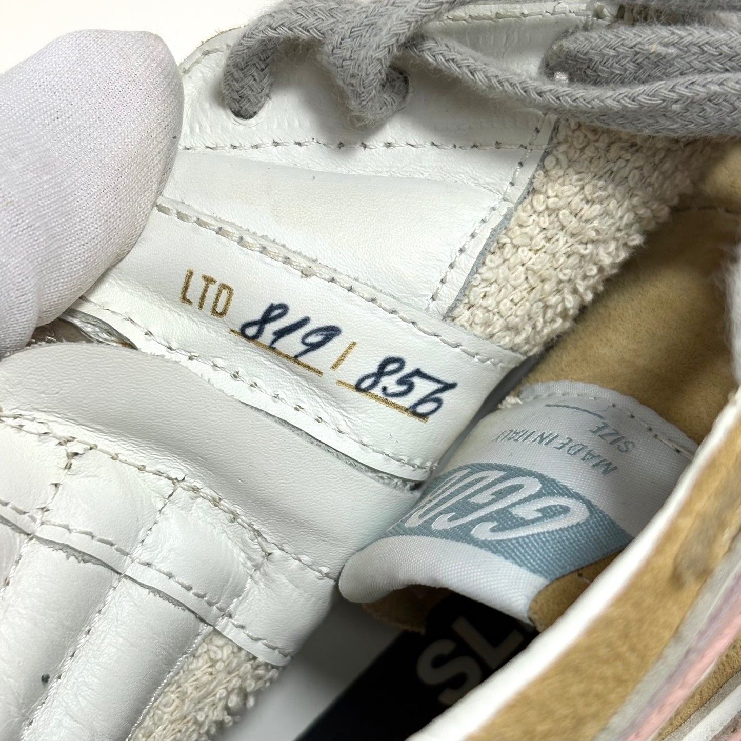 Golden goose Slide sabbia e striscia rosa LTD 38