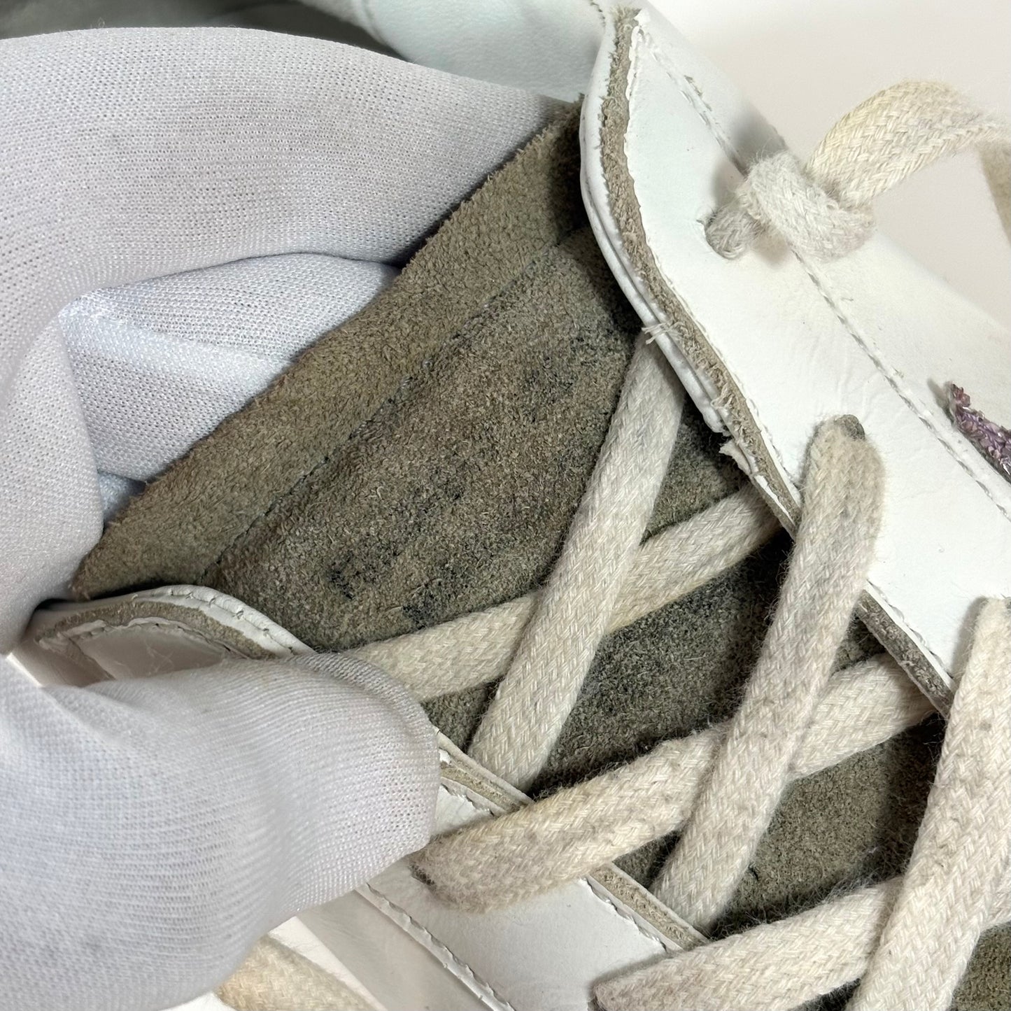 Golden goose Superstar bianche con stella argento e talloncini neri brillantanti 41