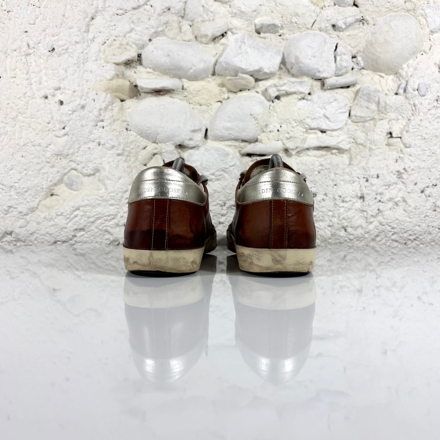 Golden goose Superstar marroni con stella blu 43