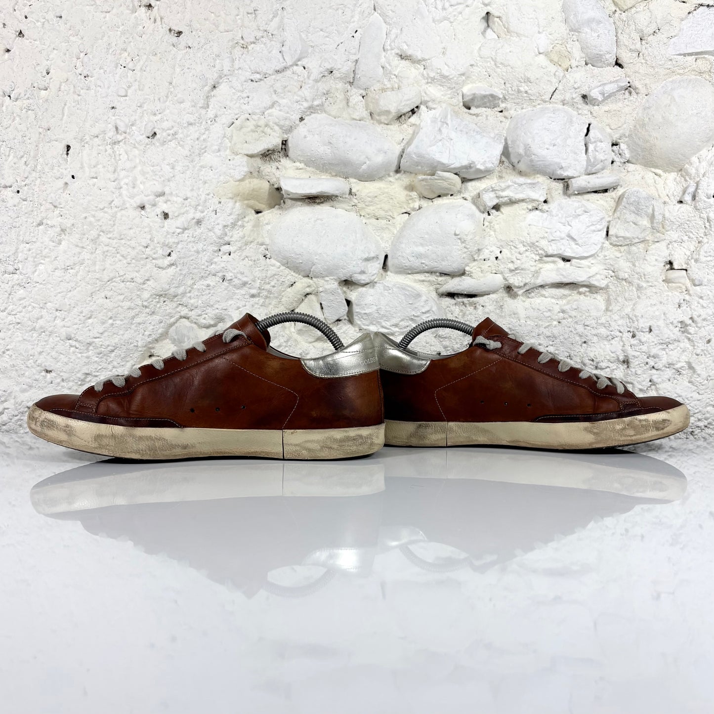 Golden goose Superstar marroni con stella blu 43