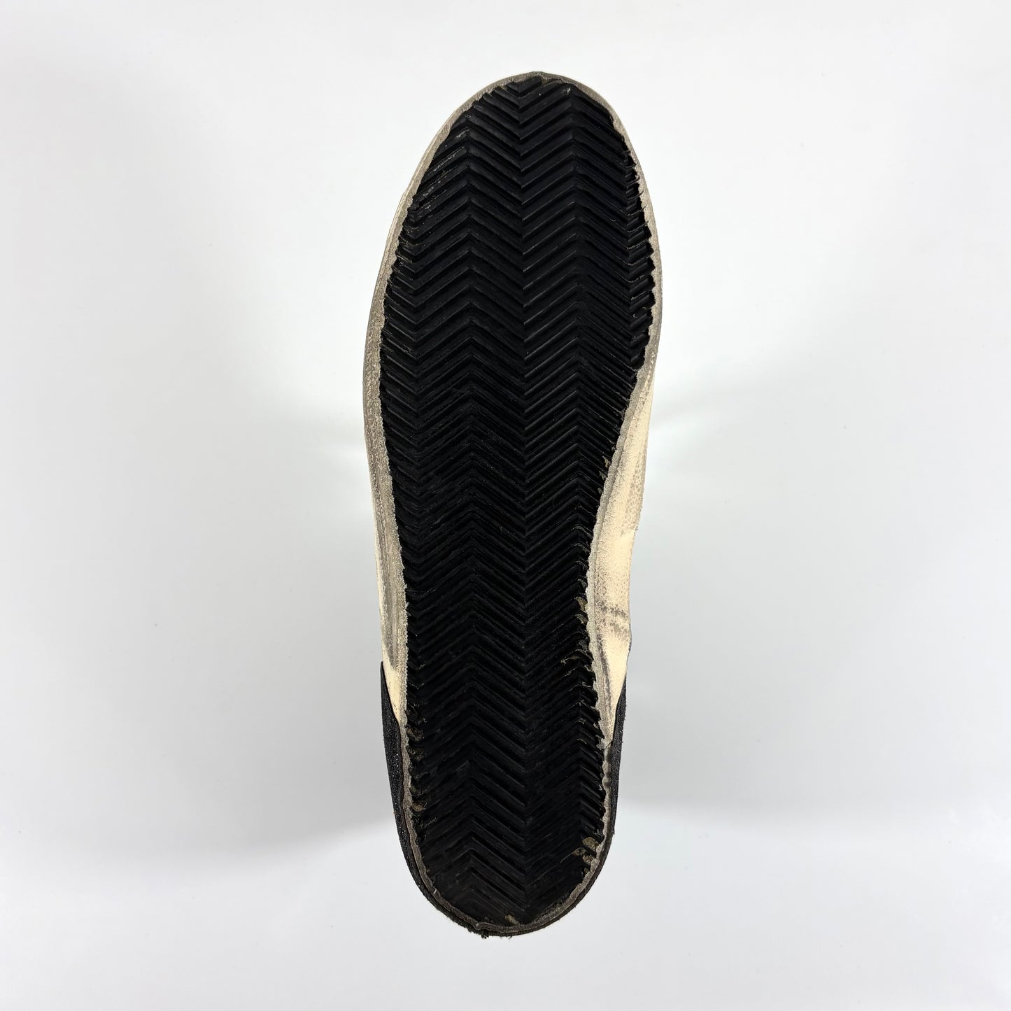Golden goose Francy grigio avorio e nero glitter 42