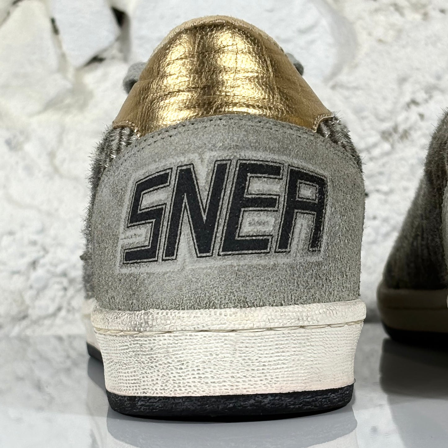 Golden goose Ballstar "zebrate" in cavallino con stella bianca e talloncini dorati 37