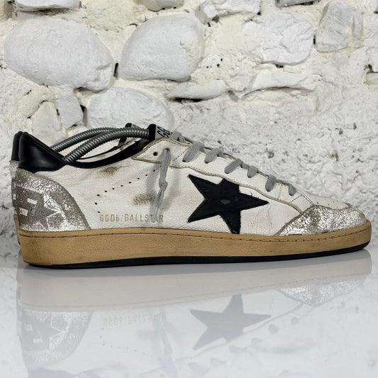 Golden goose Ballstar classiche bianche con stella e talloncini neri 44