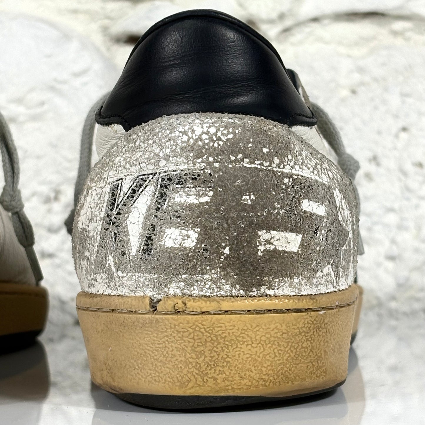 Golden goose Ballstar classiche bianche con stella e talloncini neri 44