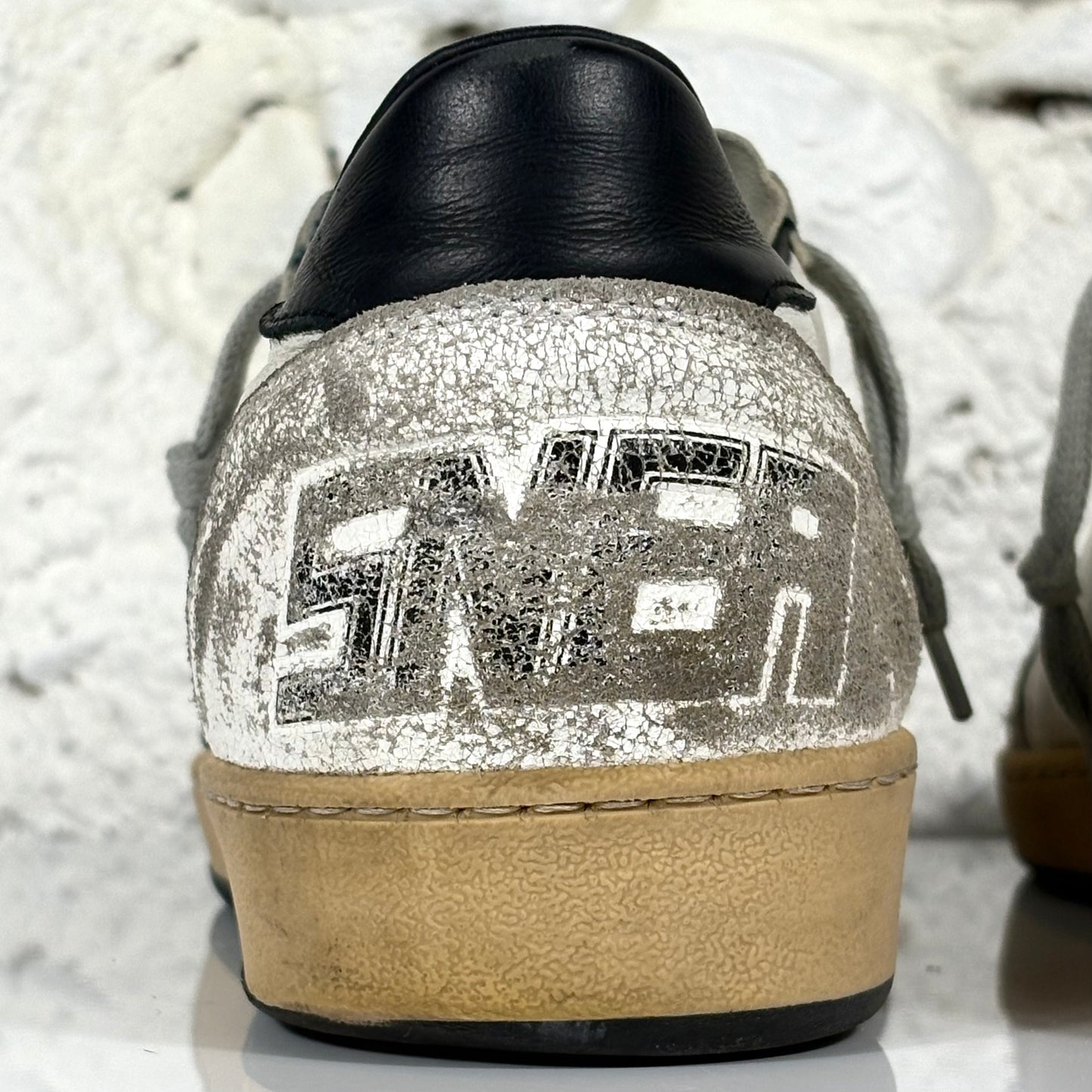 Golden goose Ballstar classiche bianche con stella e talloncini neri 44