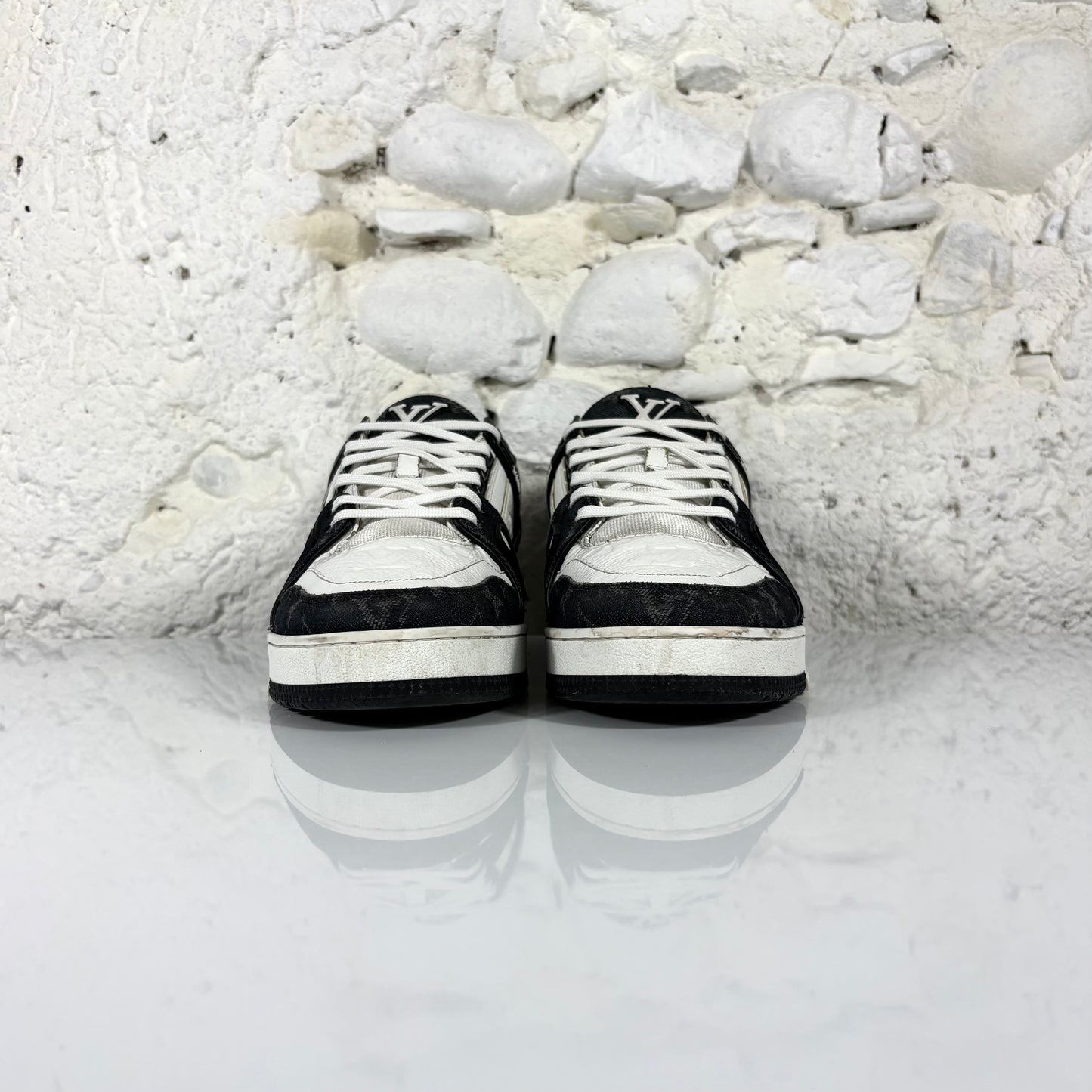 Louis Vuitton Trainer bianche e nere 42,5