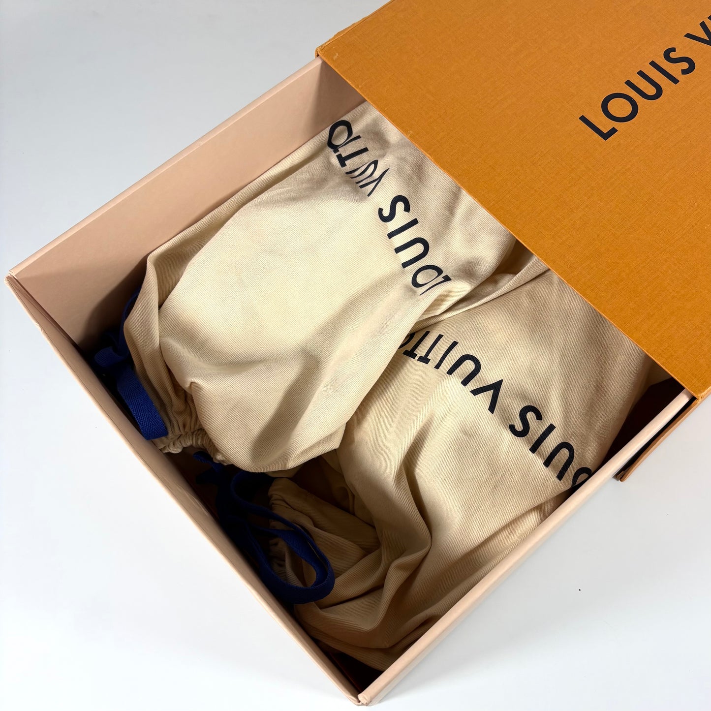 Louis Vuitton Trainer bianche e blu 38