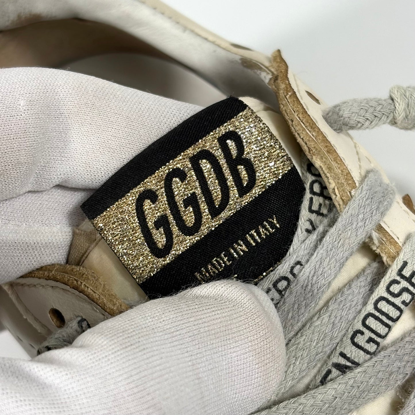 Golden goose Ballstar bianche con stella e talloncini oro 36