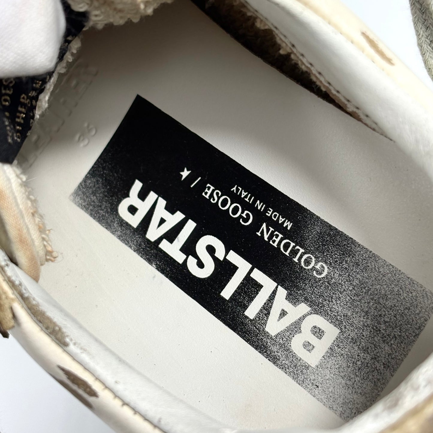 Golden goose Ballstar bianche con stella e talloncini oro 36