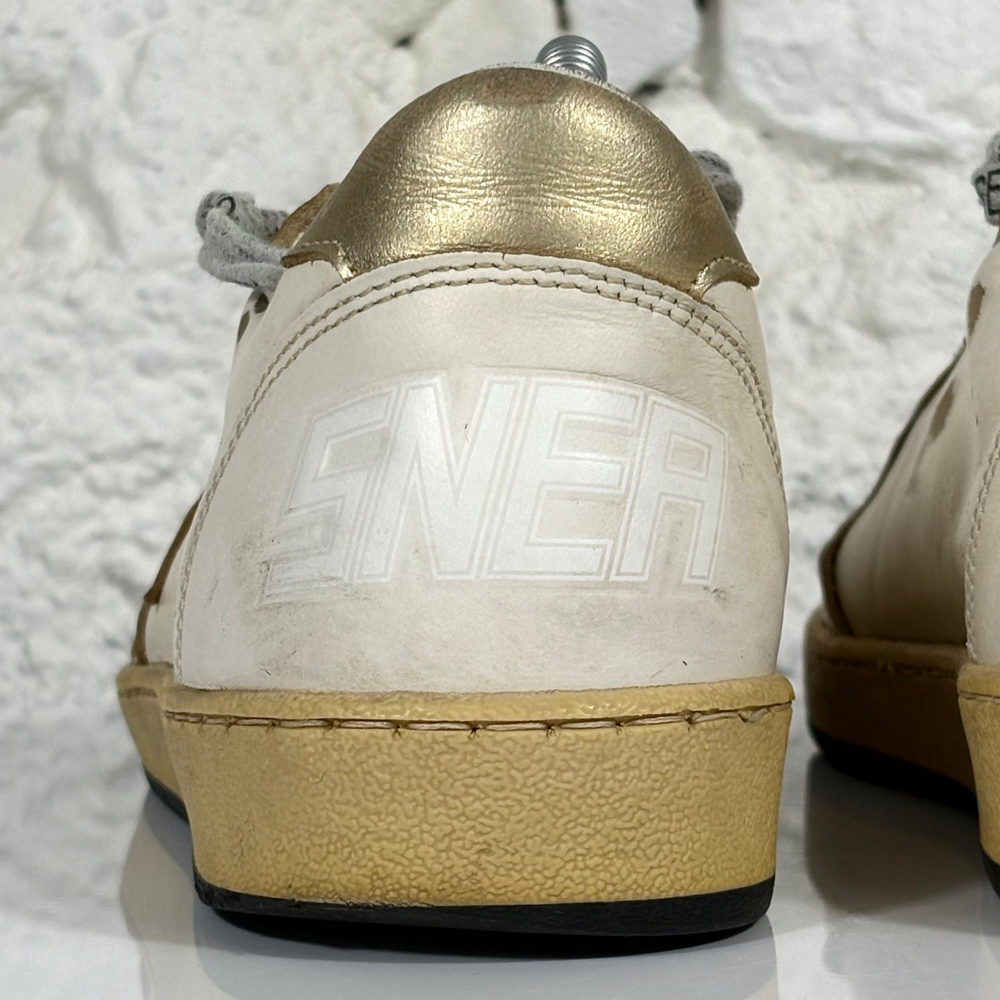 Golden goose Ballstar bianche con stella e talloncini oro 36