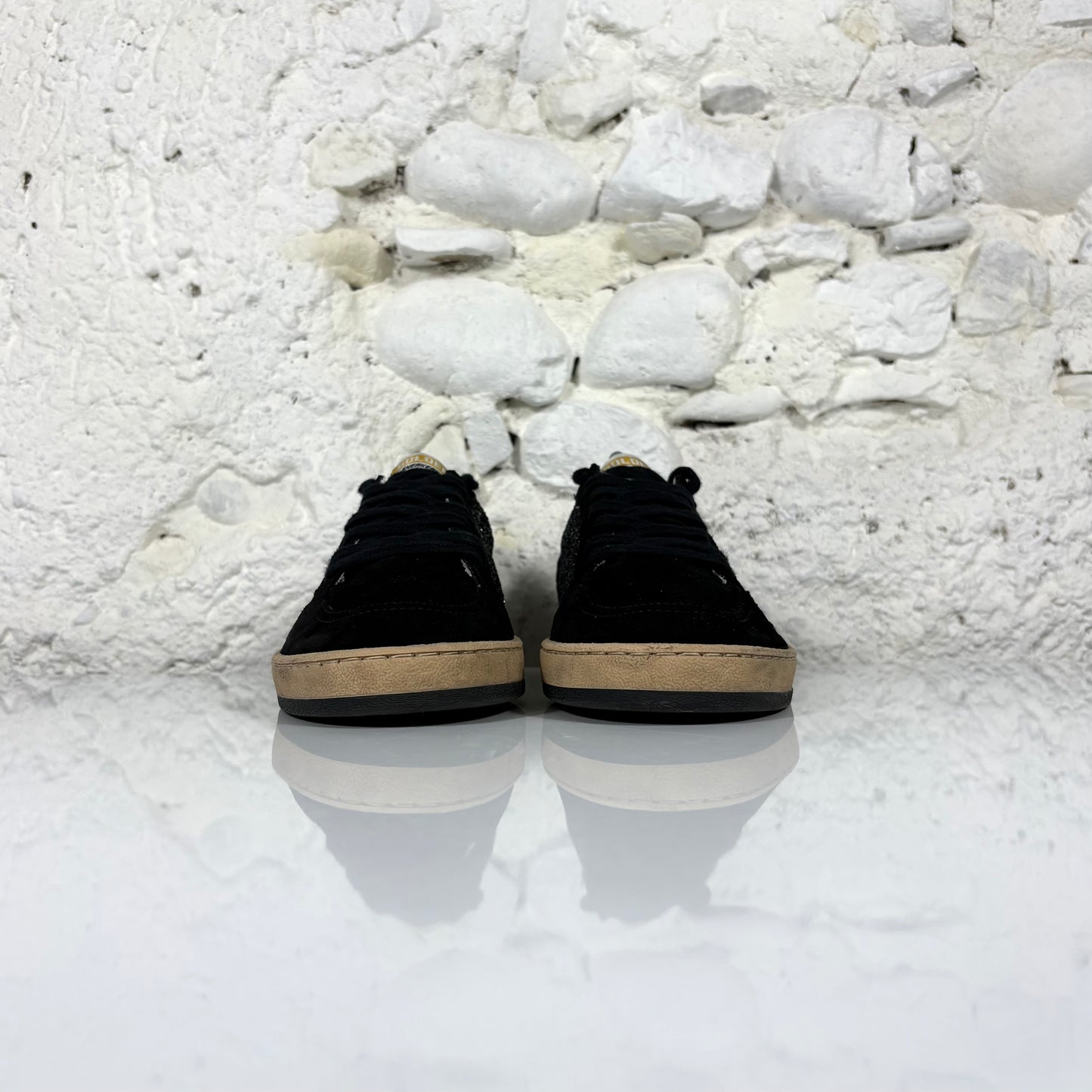 Golden goose Ballstar nere a paillettes e tessuto Suede 39