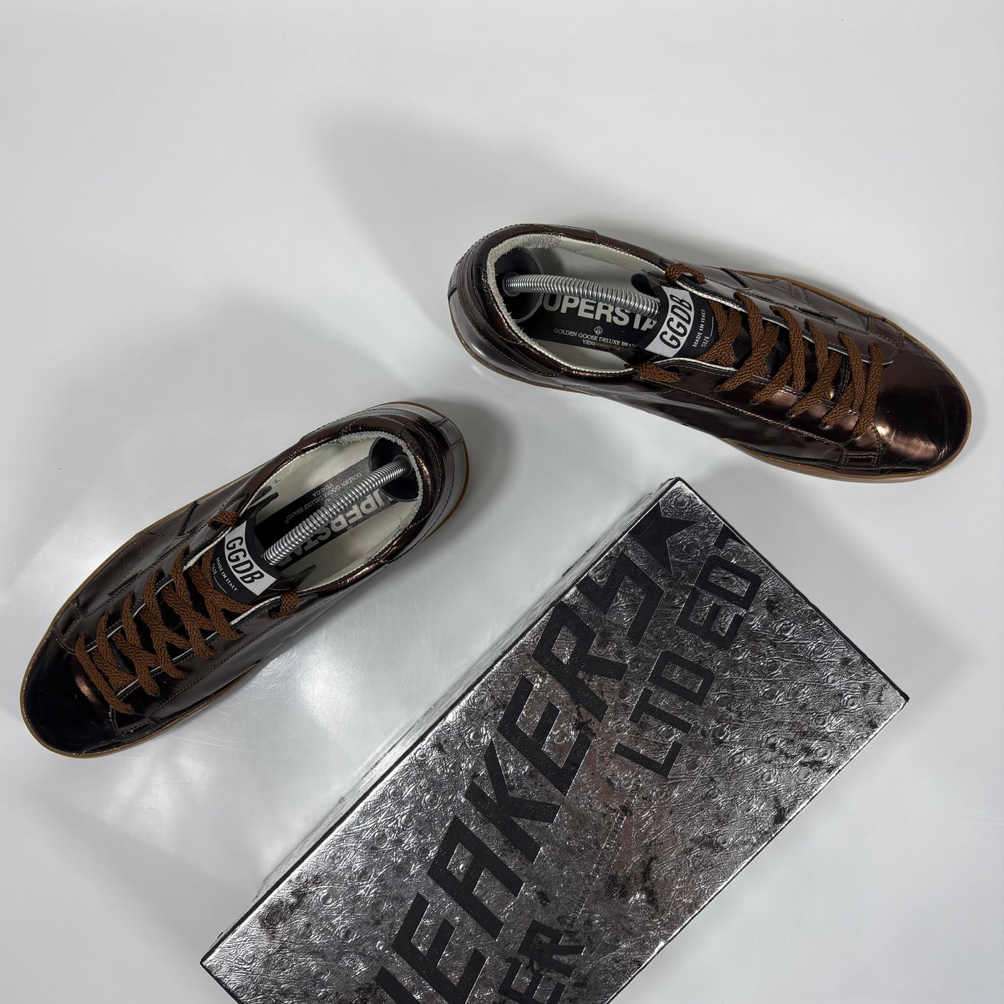 Golden goose Superstar LTD marrone metallizzato tono su tono 39