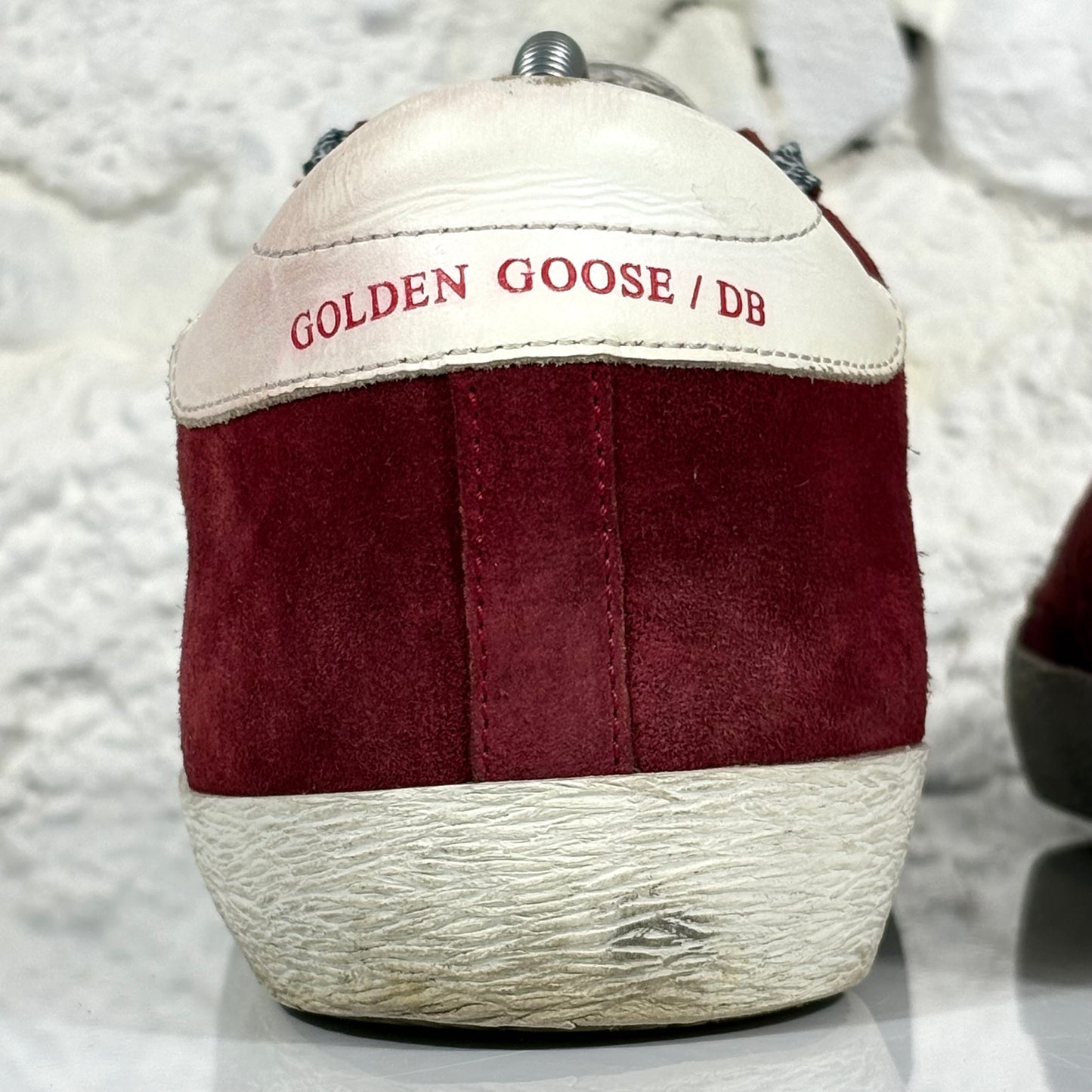 Golden goose Superstar bordeaux con stella e talloncini e bianchi 41