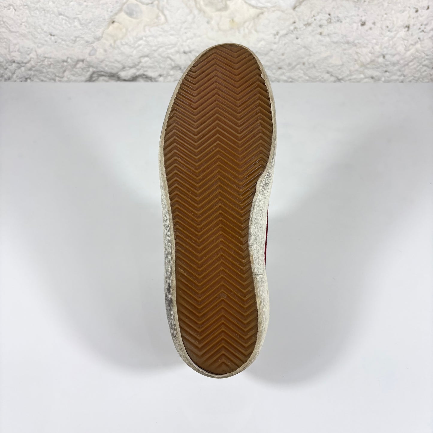 Golden goose Superstar bordeaux con stella e talloncini e bianchi 41