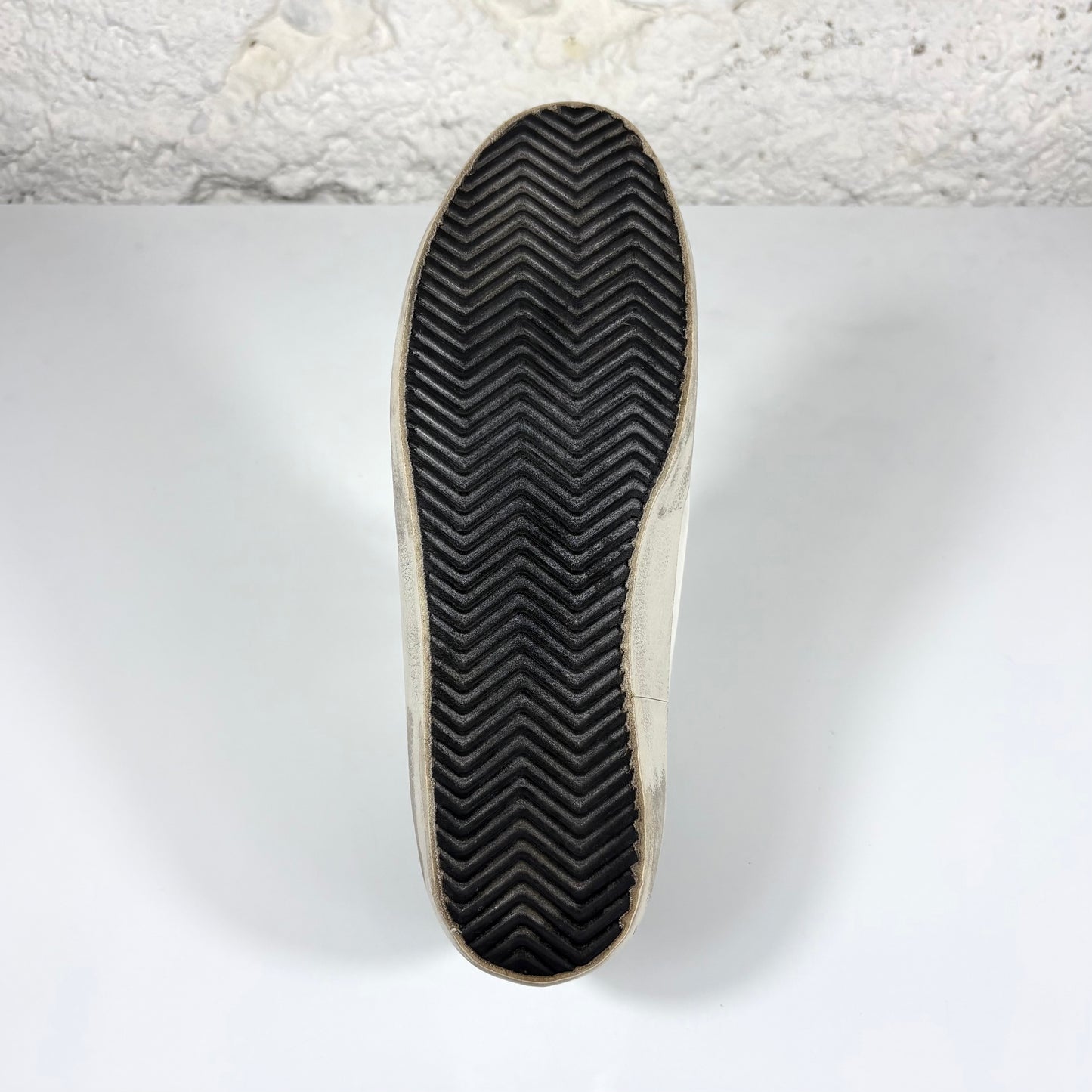 Golden goose Superstar bianche con stella argento e talloncini zebrati 41