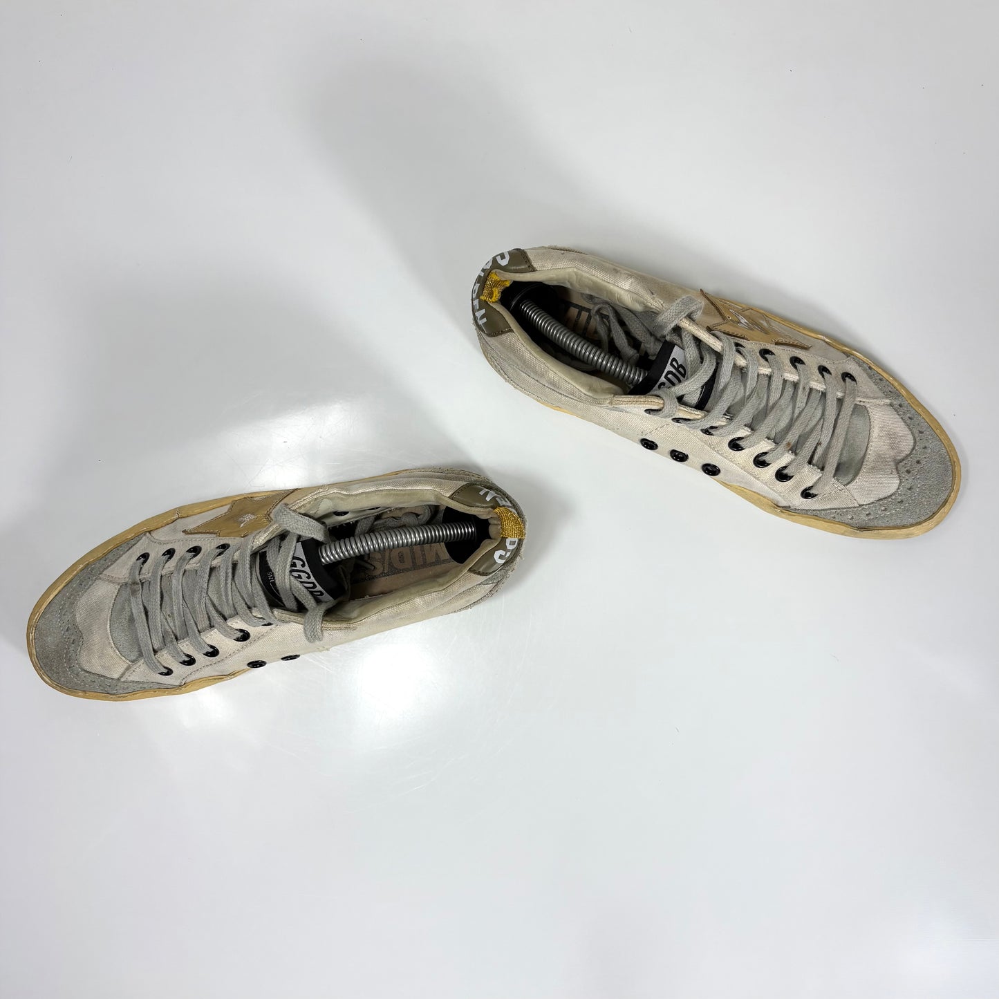 Golden goose Mid star grigio chiaro con stella oro 38