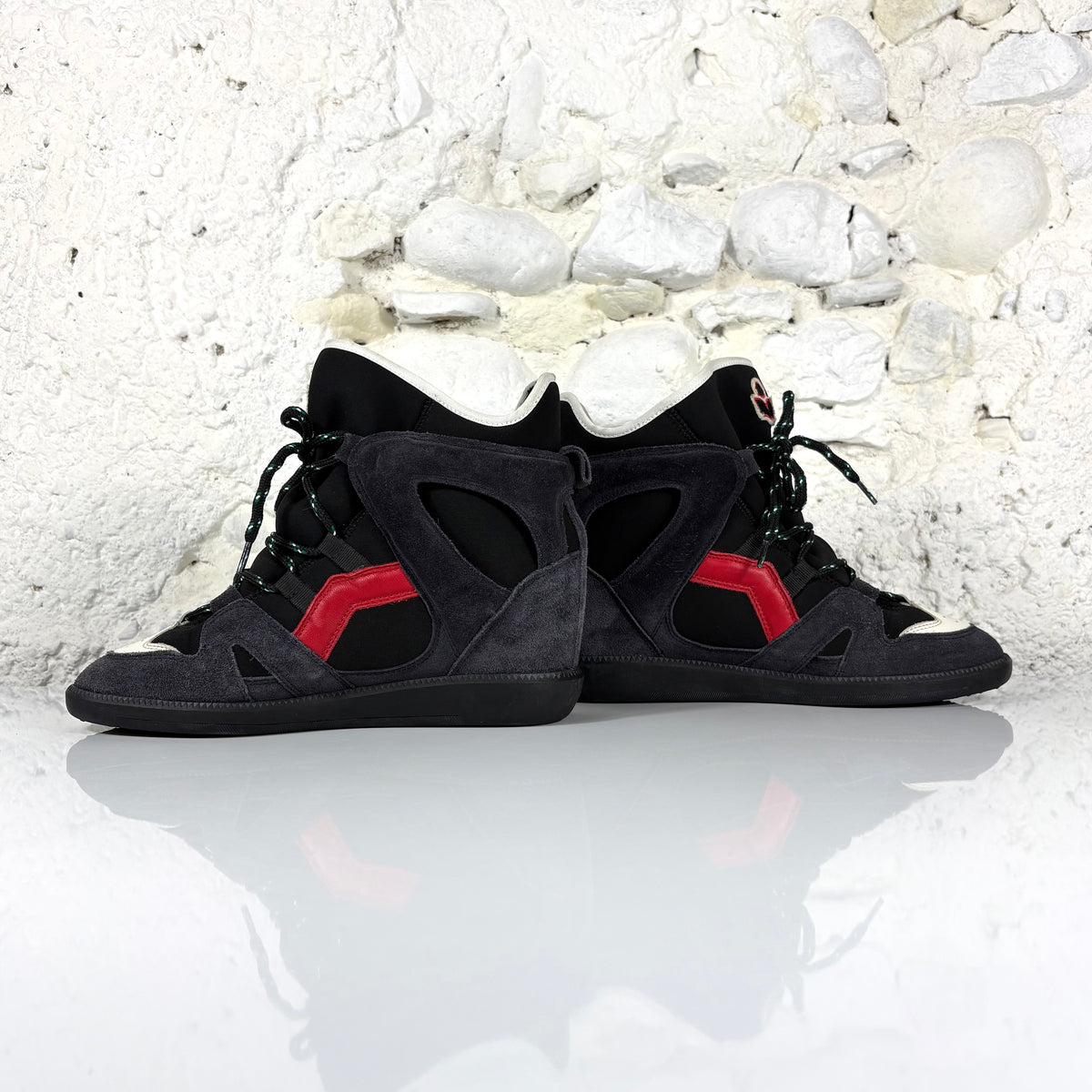 Isabel Marant Buckee nere con inserti rossi 38