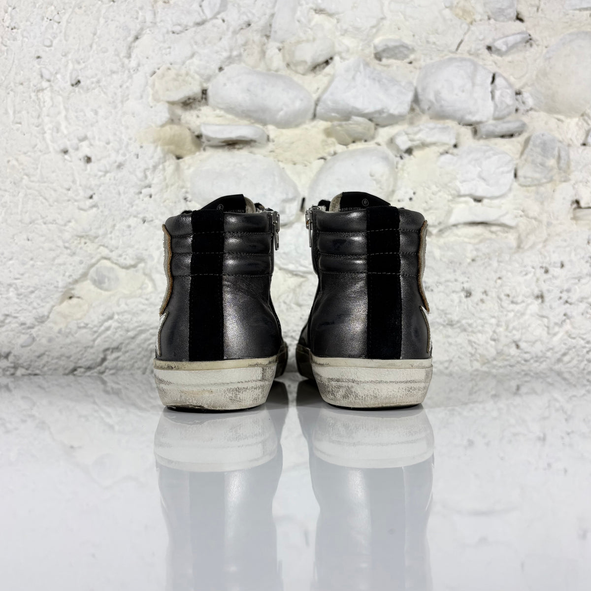 Golden goose Slide grigio scuro, bronzo e stella bianca 40
