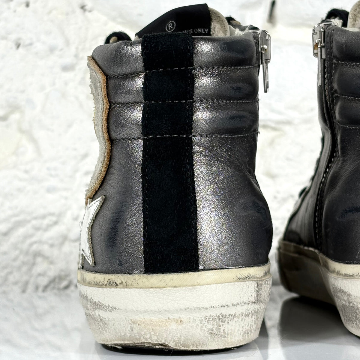 Golden goose Slide grigio scuro, bronzo e stella bianca 40